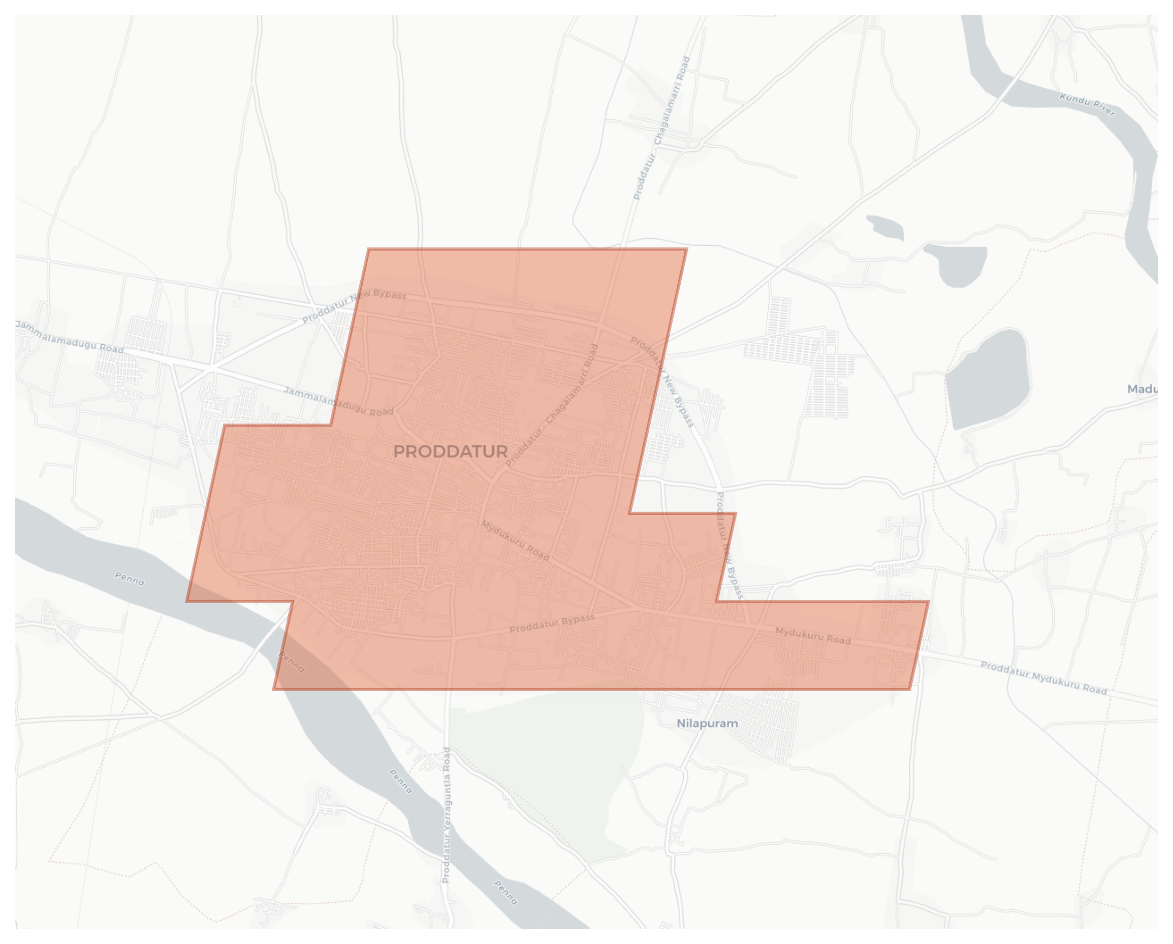 Proddatur geographic map