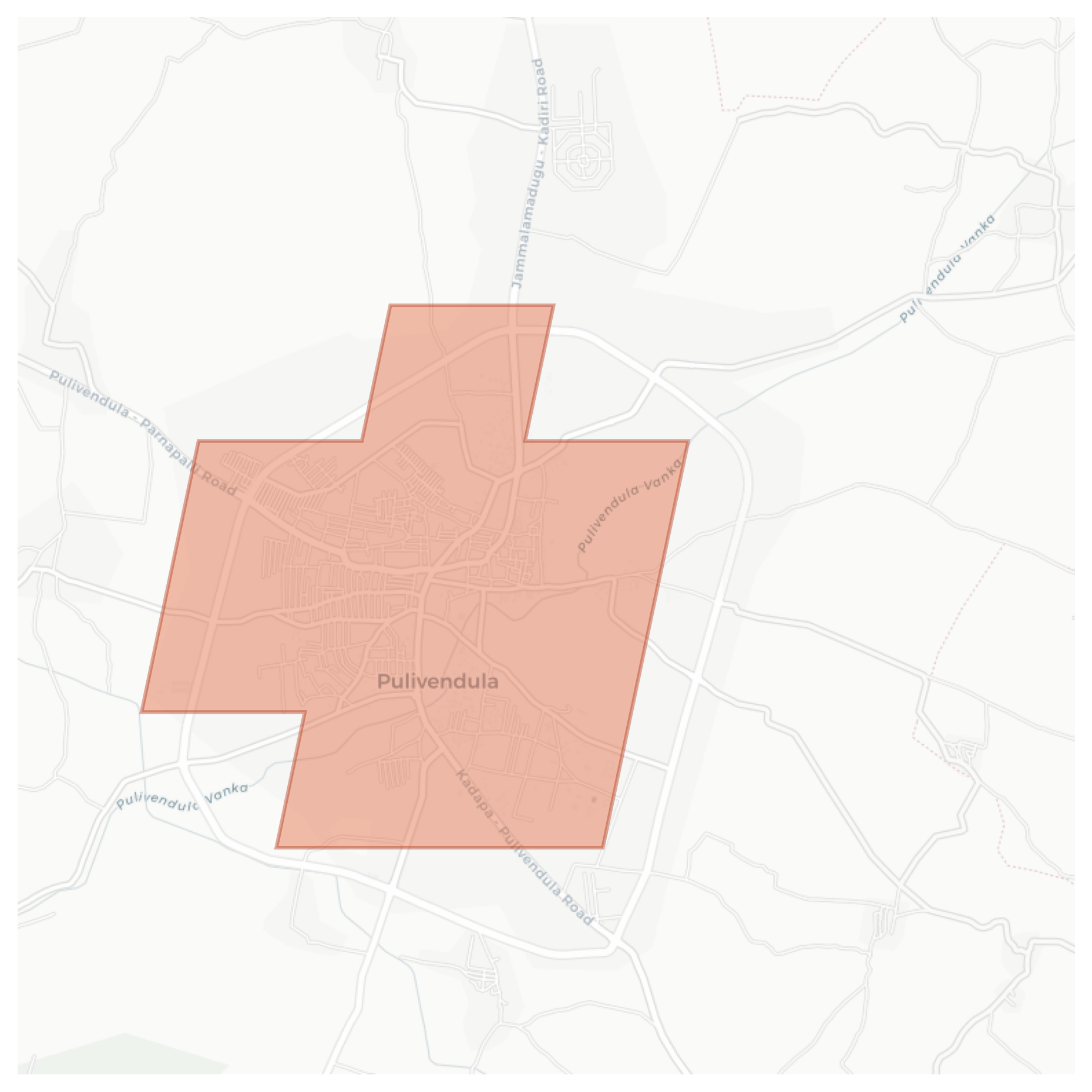 Pulivendula geographic map