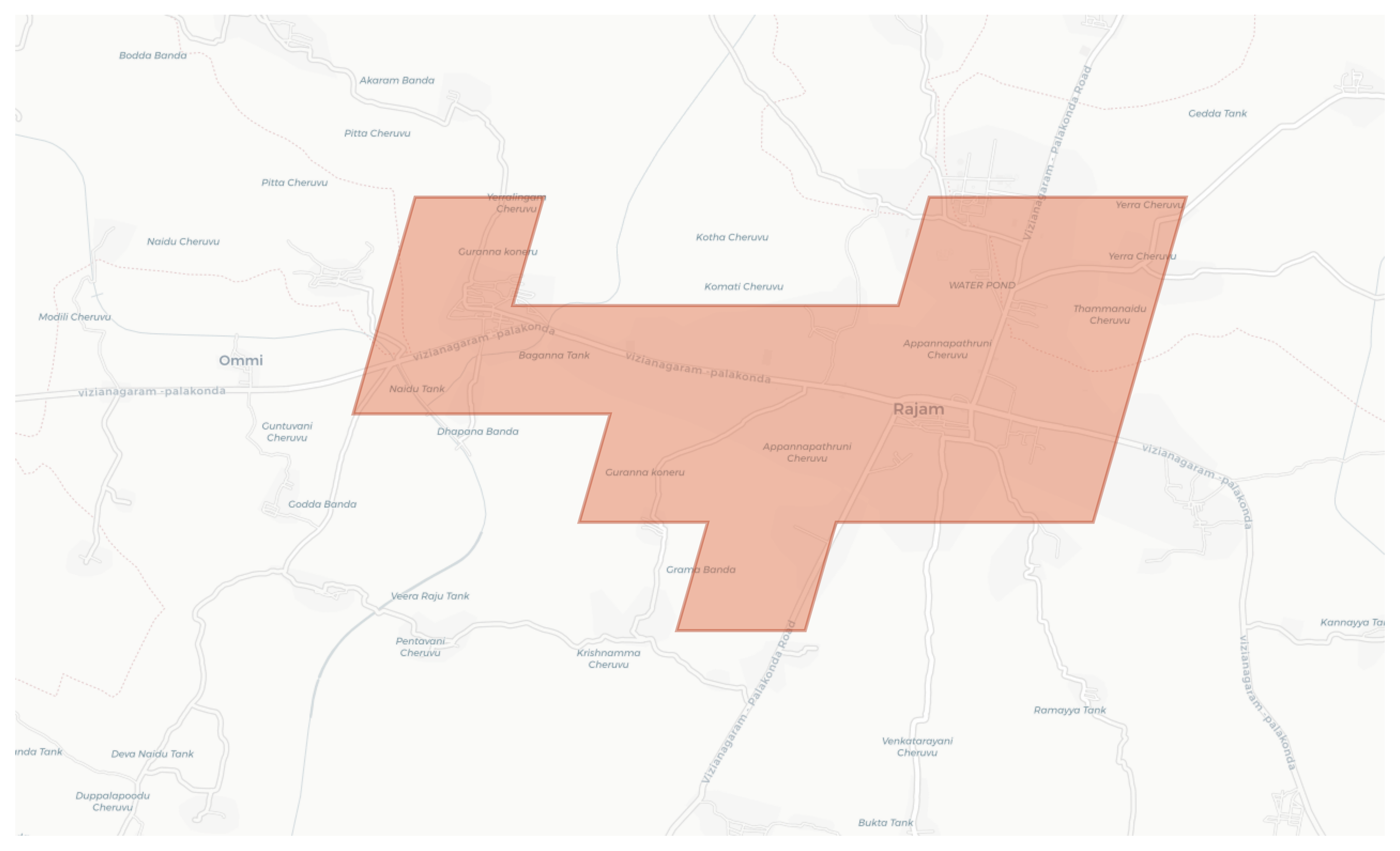 Rajam geographic map