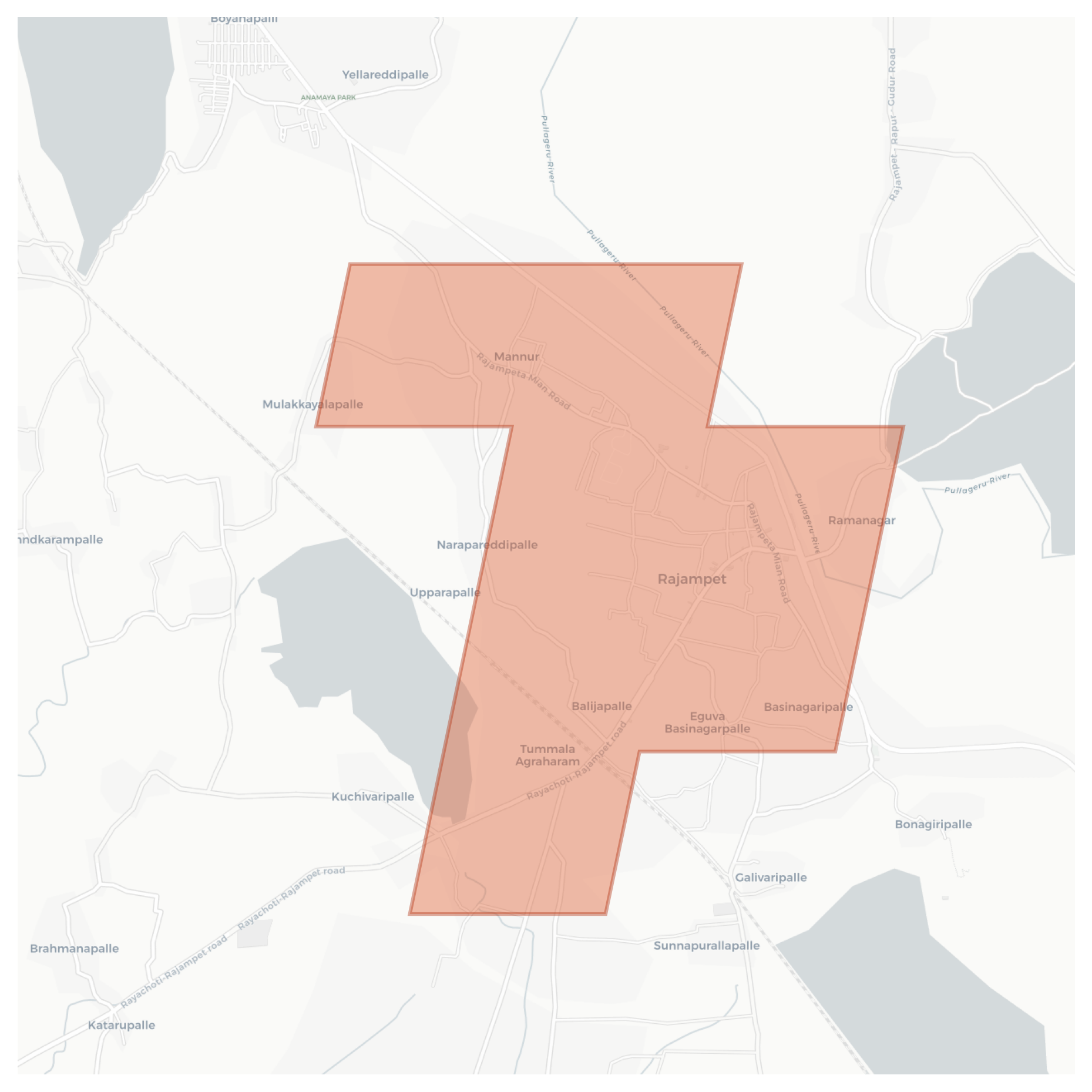 Rajampet geographic map