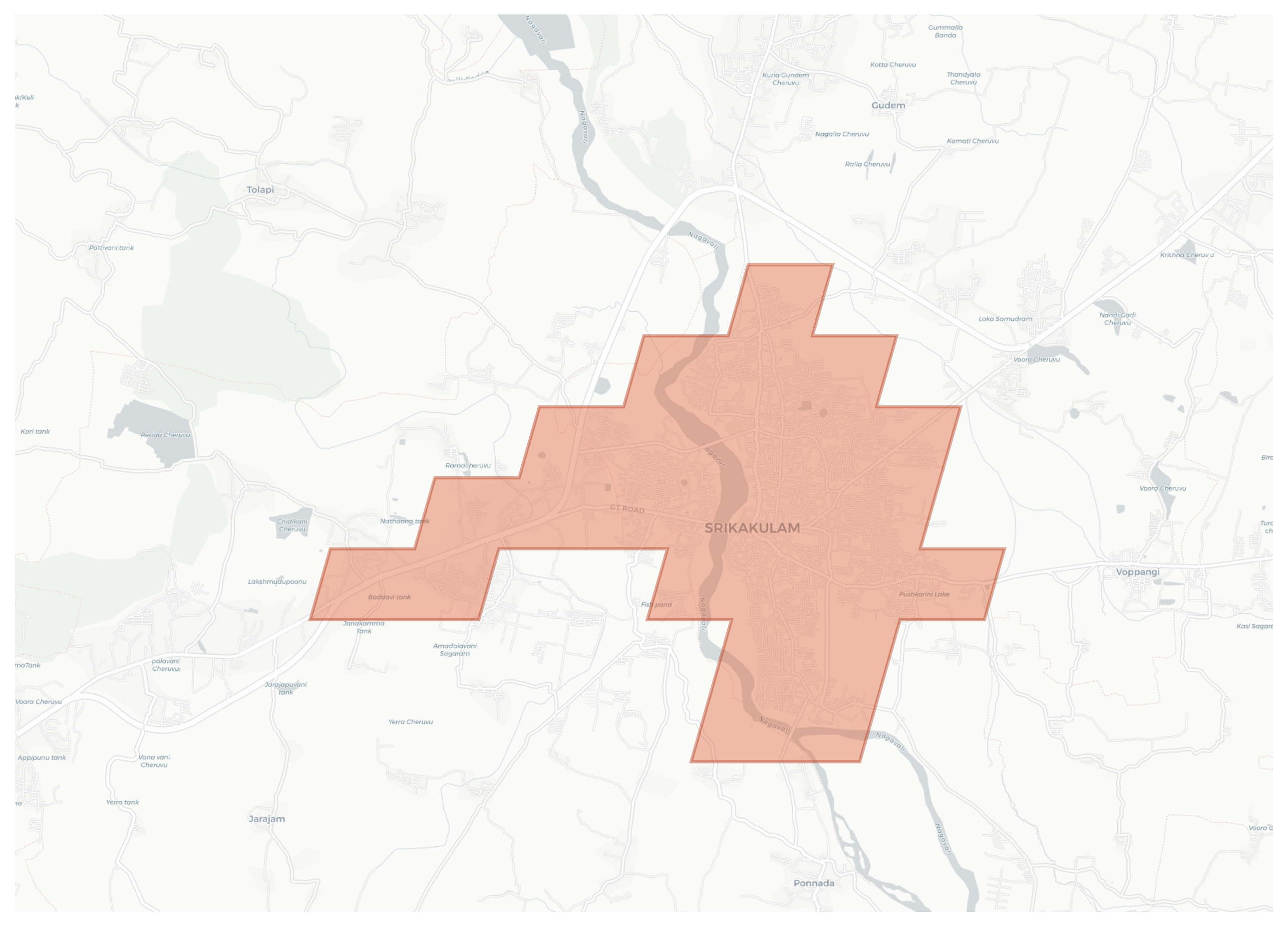 Srikakulam geographic map