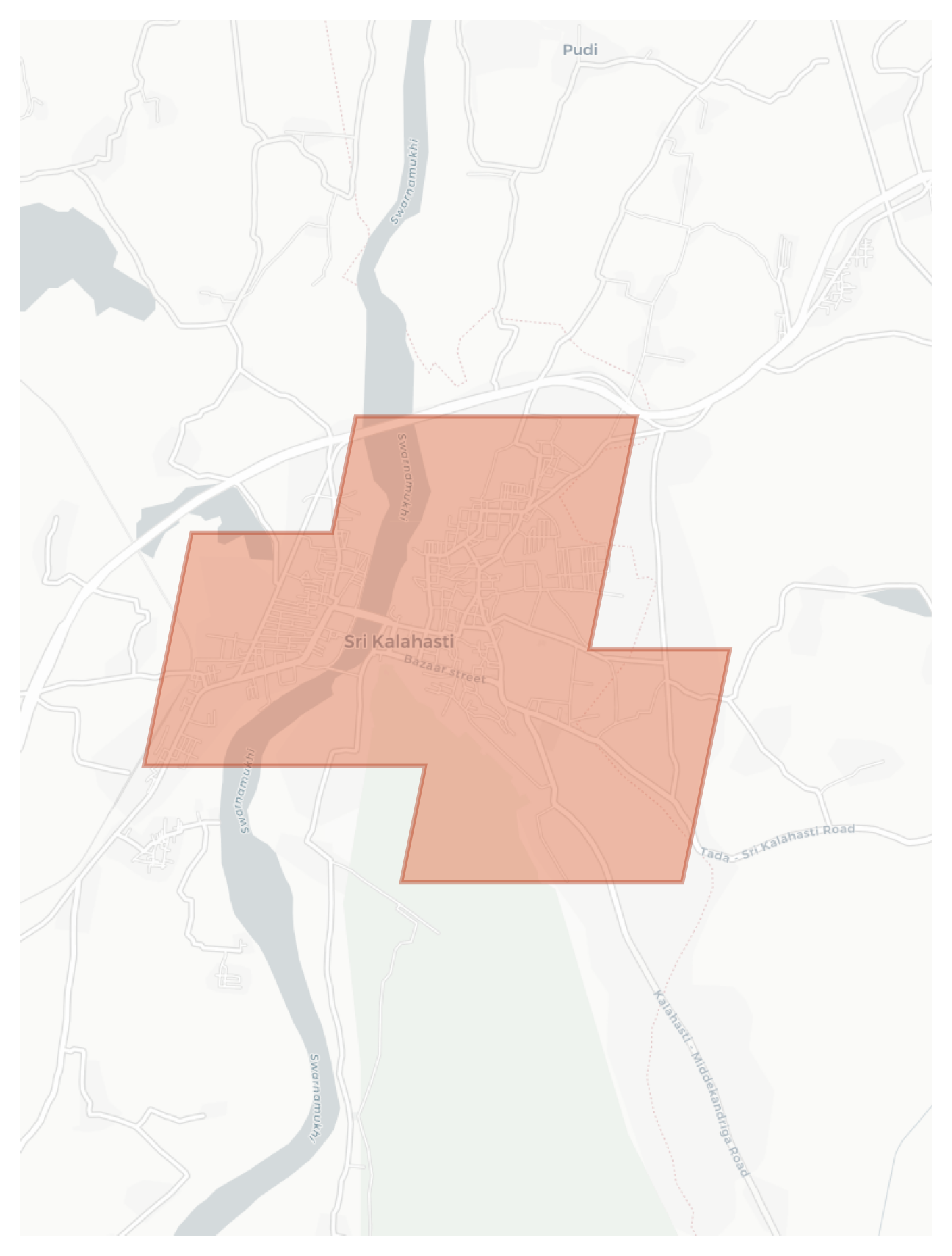 Sri Kalahasti geographic map