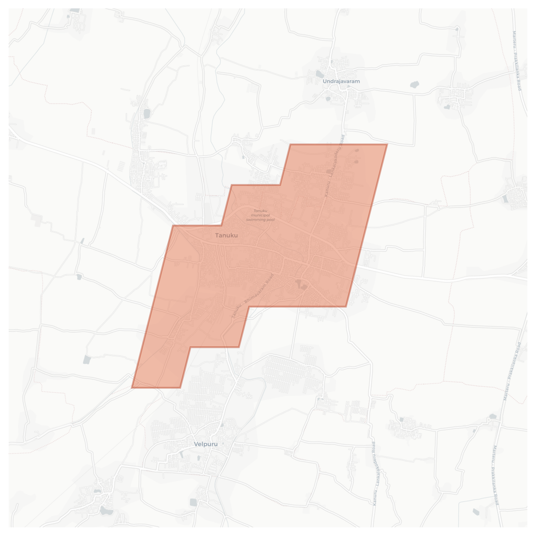 Tanuku geographic map