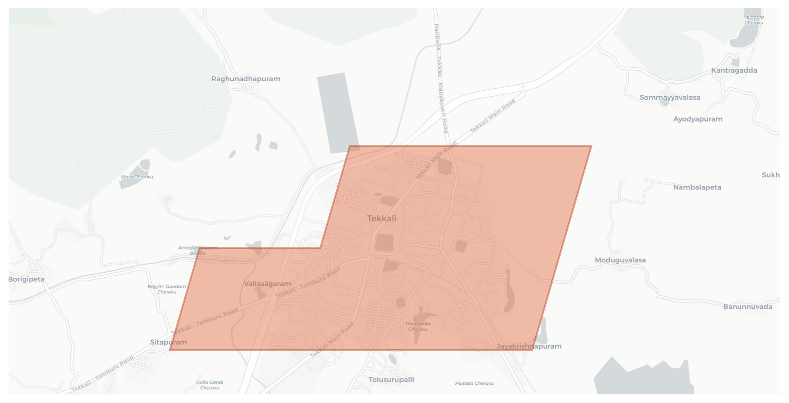 Tekkali geographic map
