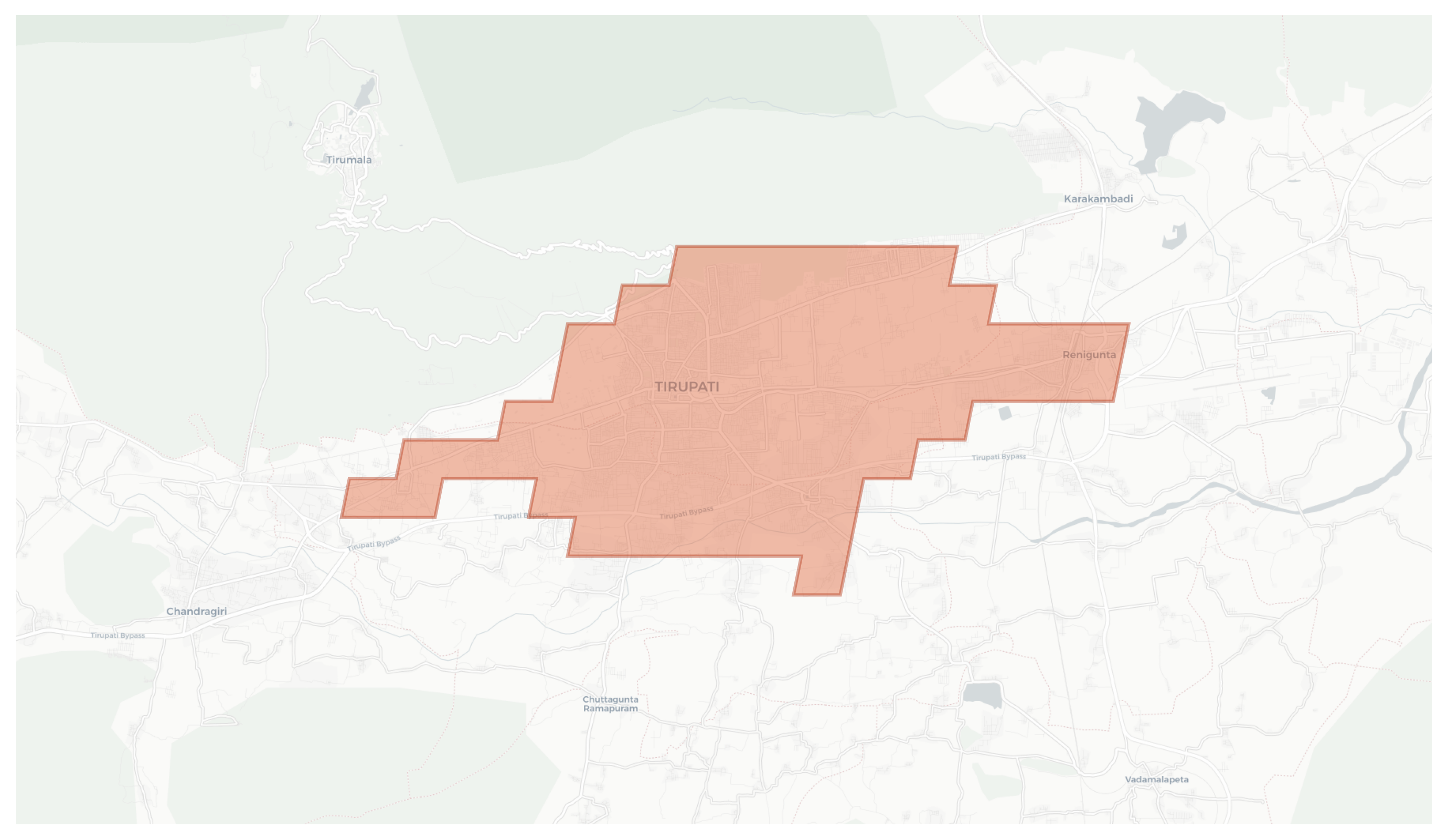 Tirupati geographic map