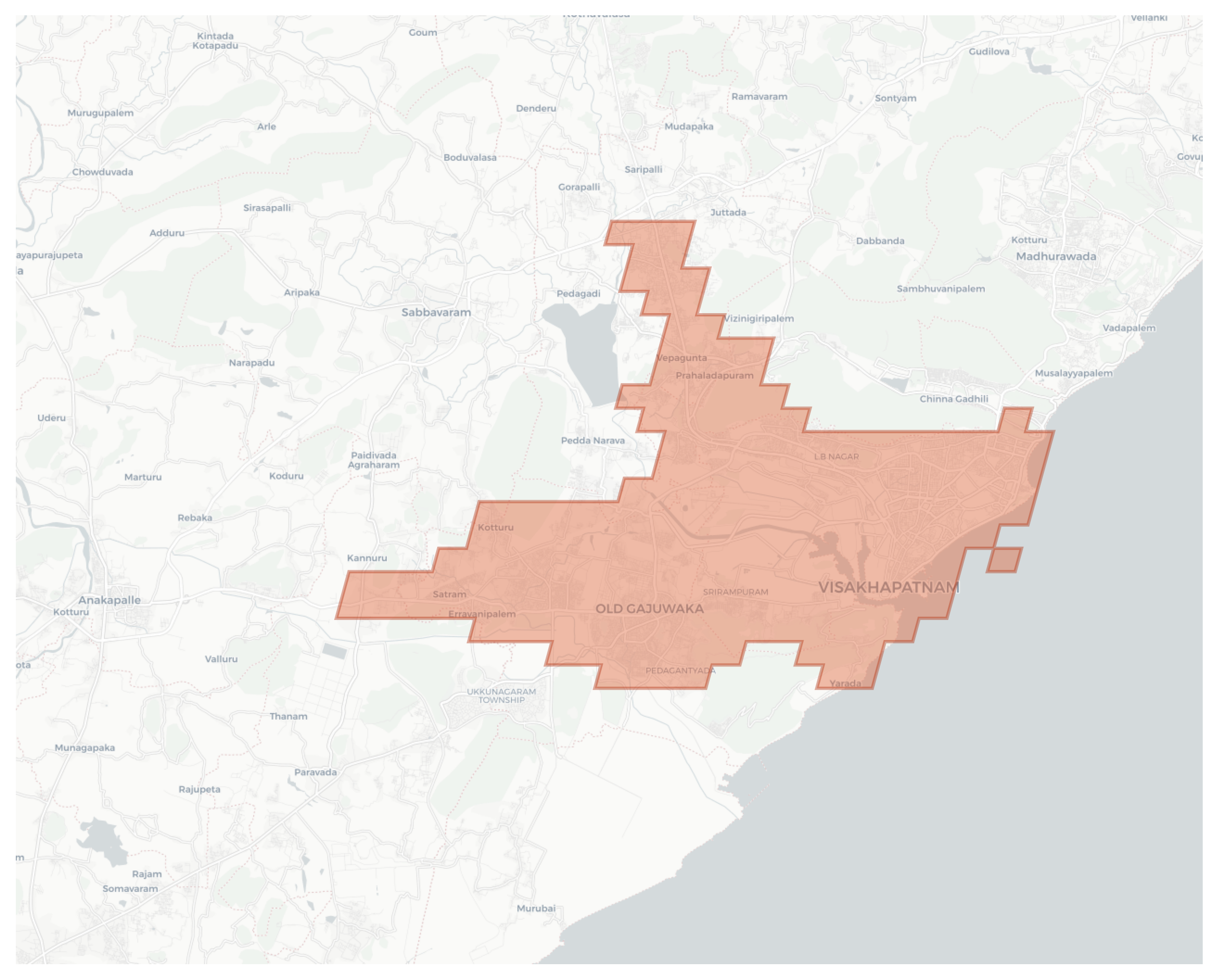 Visakhapatnam geographic map