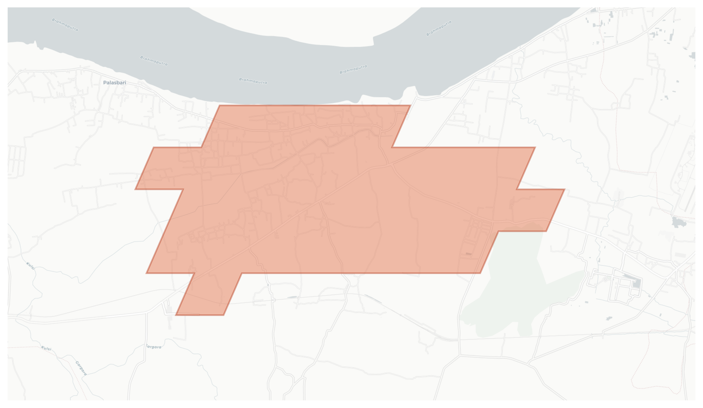 Azara geographic map