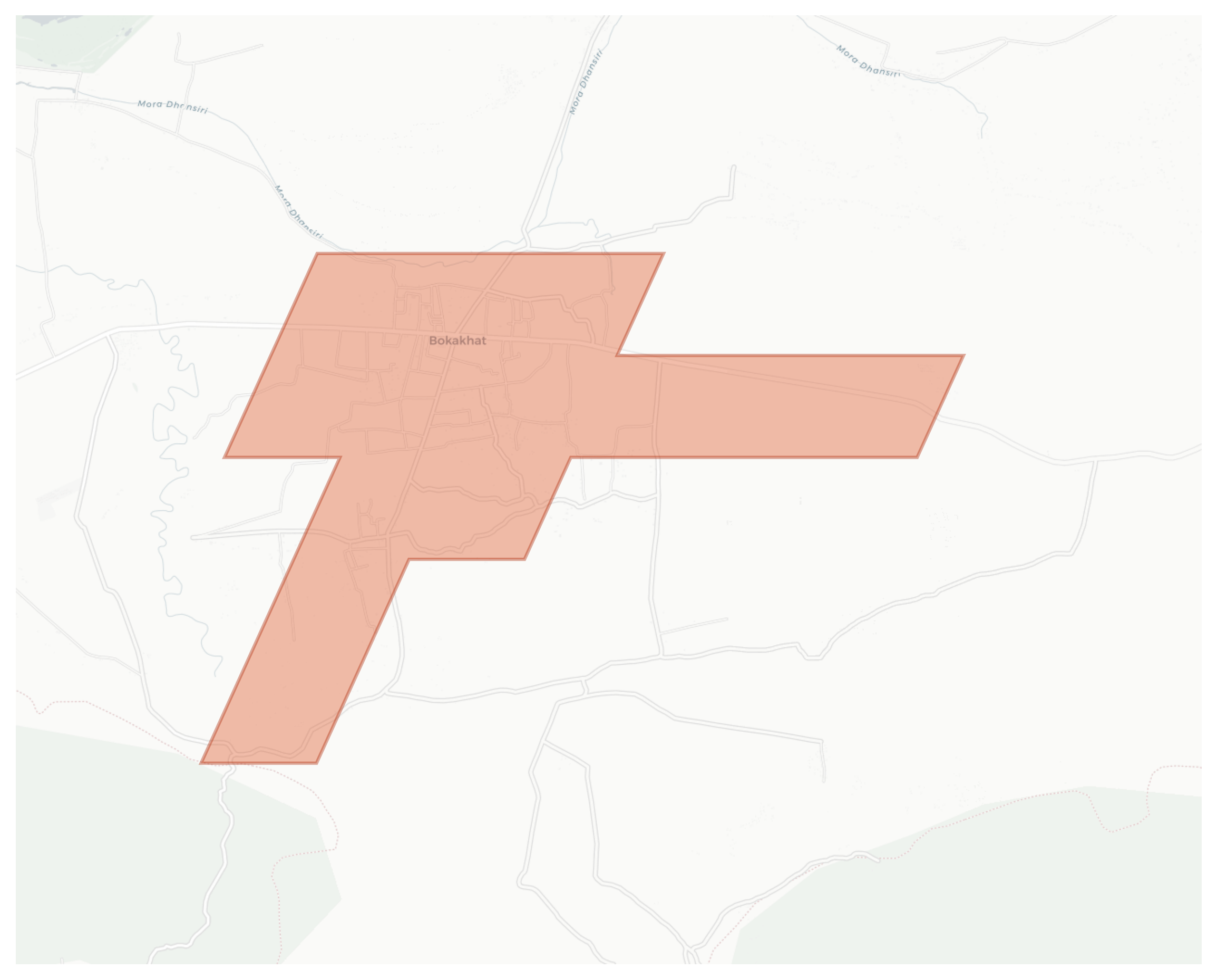 Bokakhat geographic map