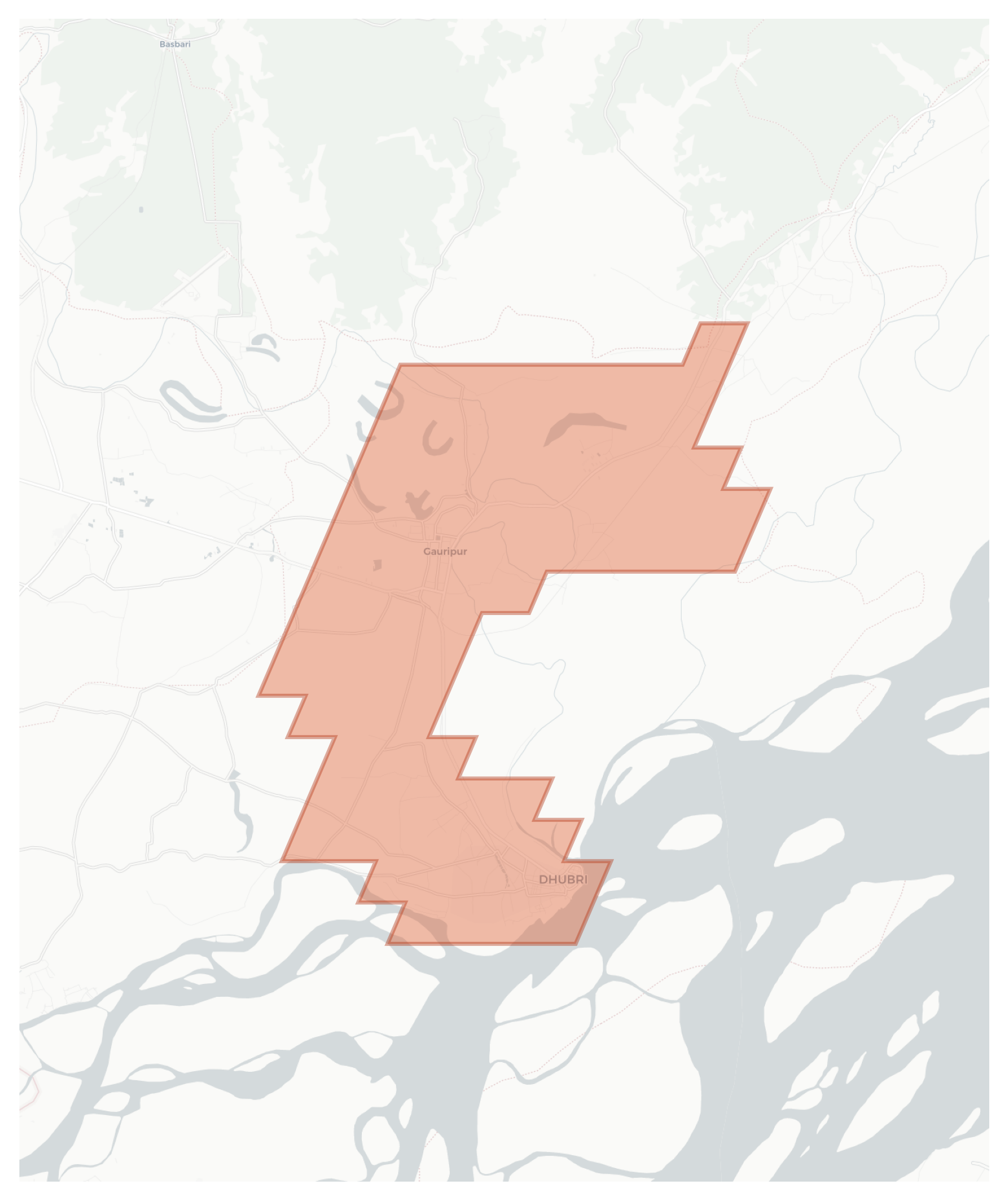 Dhubri geographic map