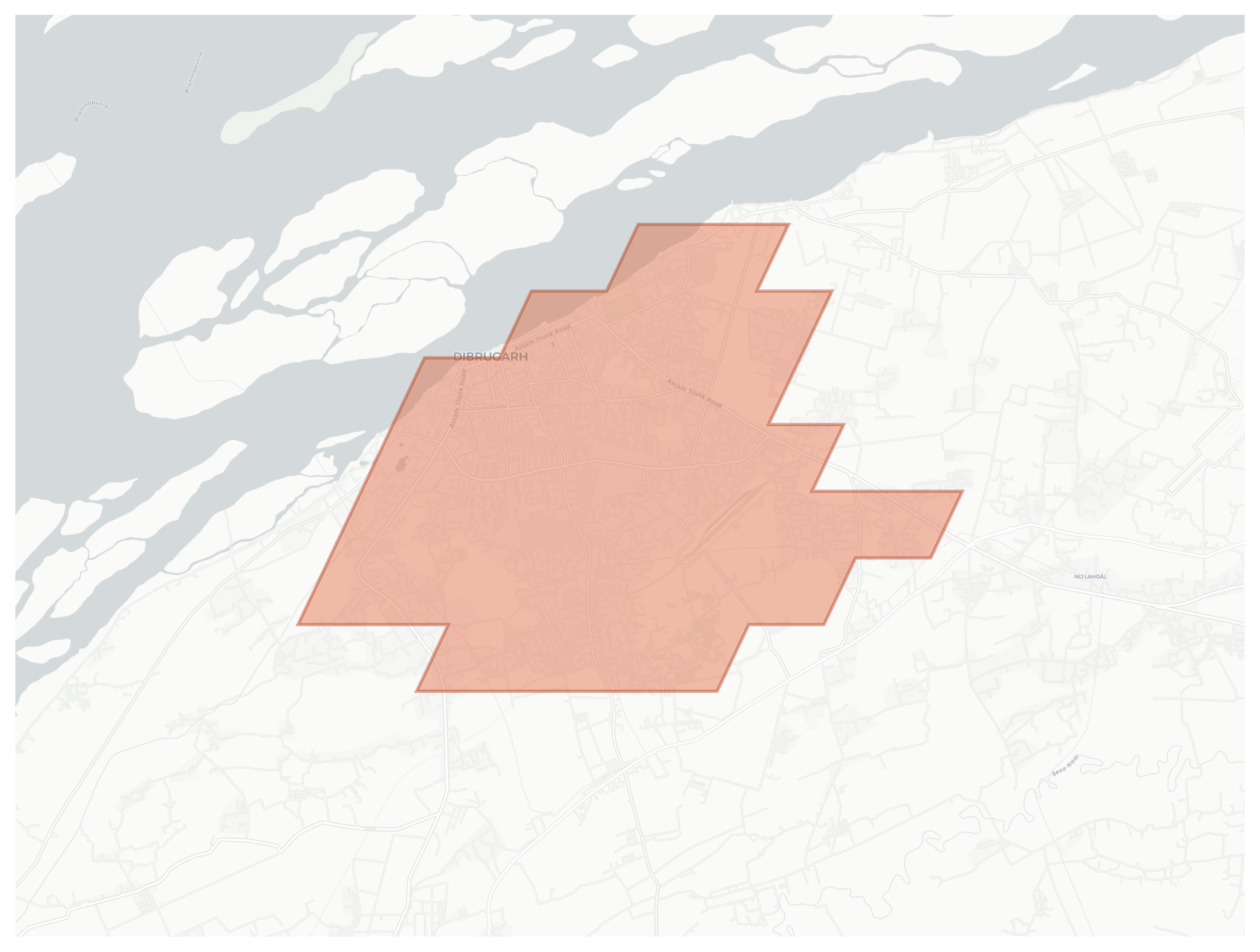 Dibrugarh geographic map