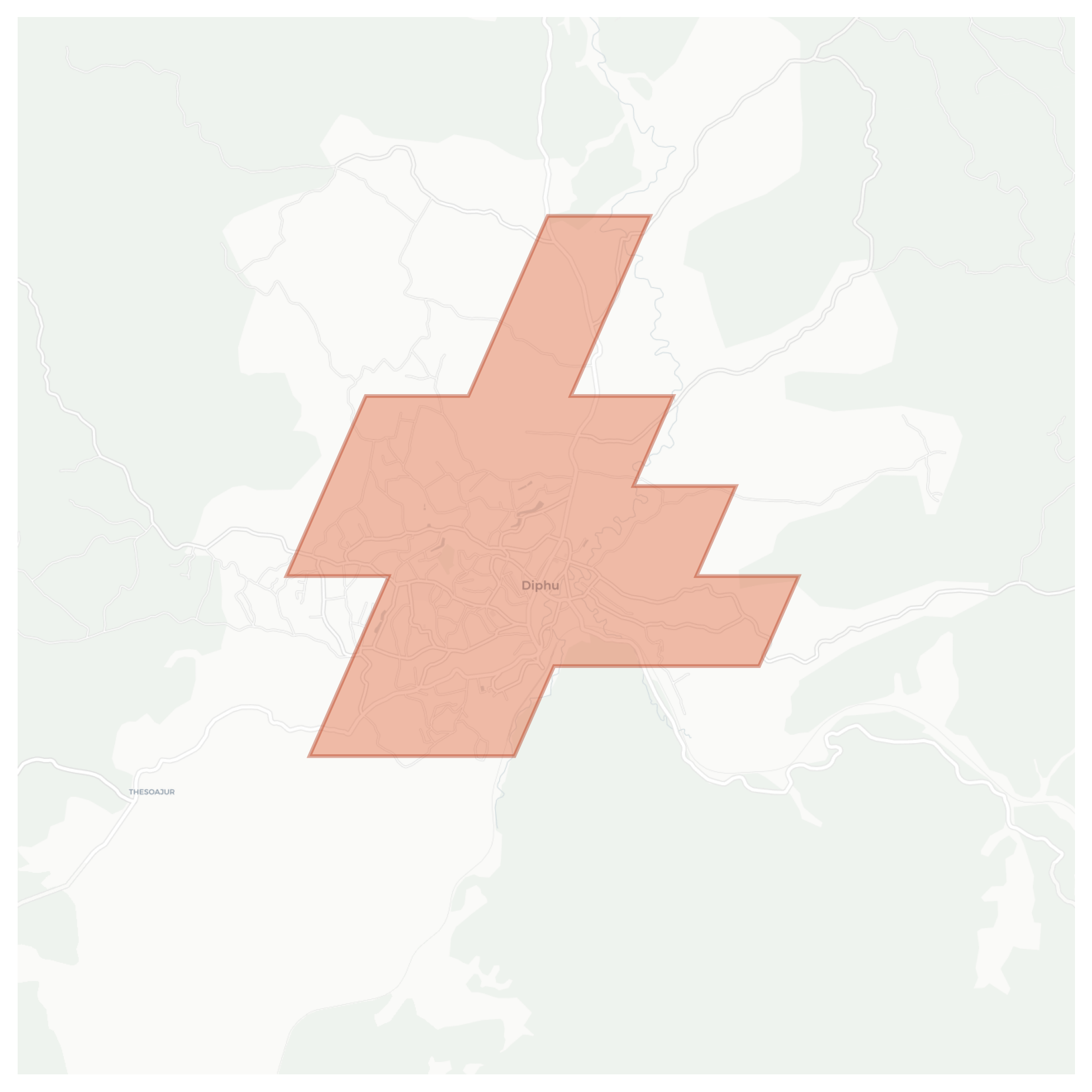 Diphu geographic map