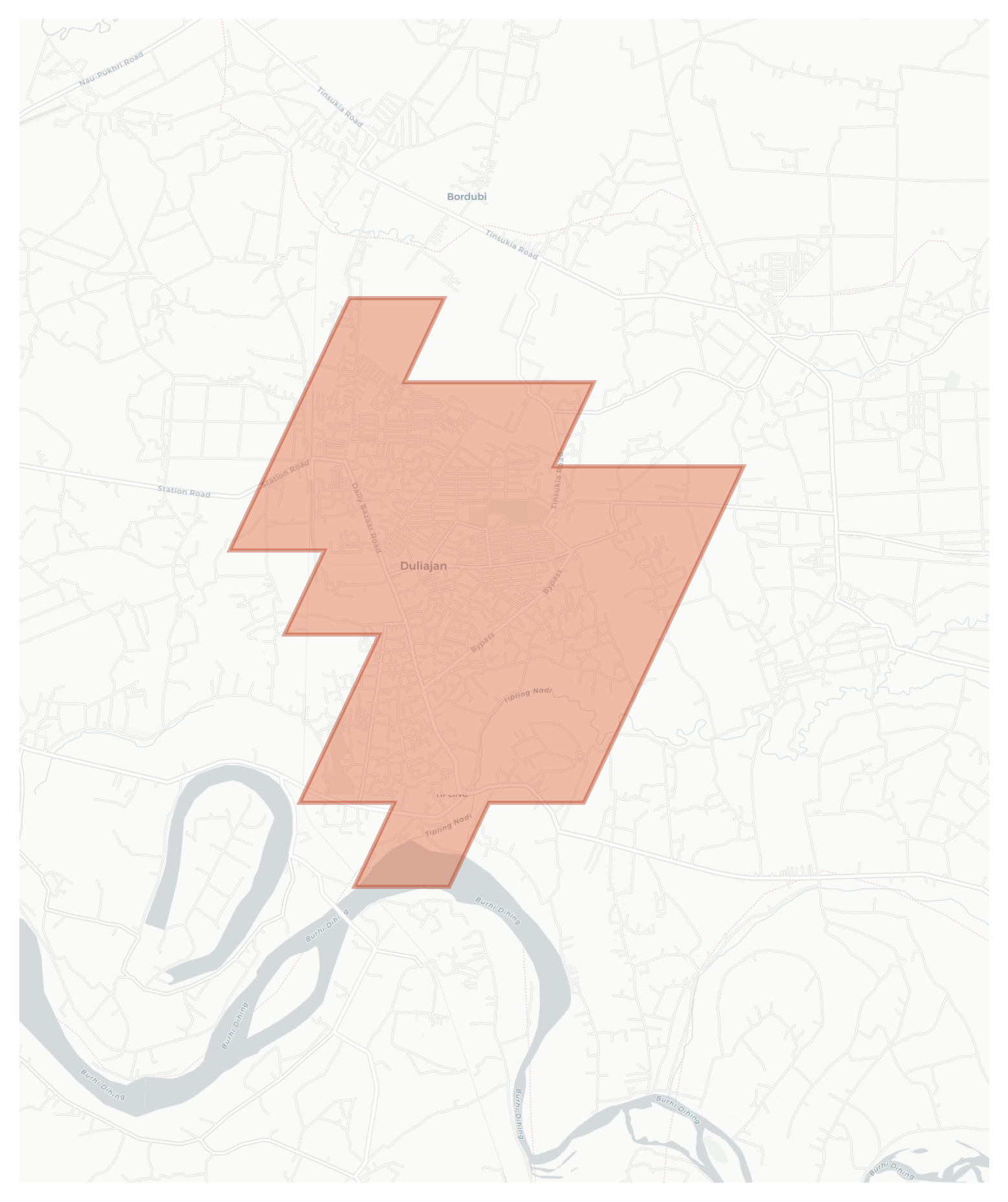 Duliajan geographic map