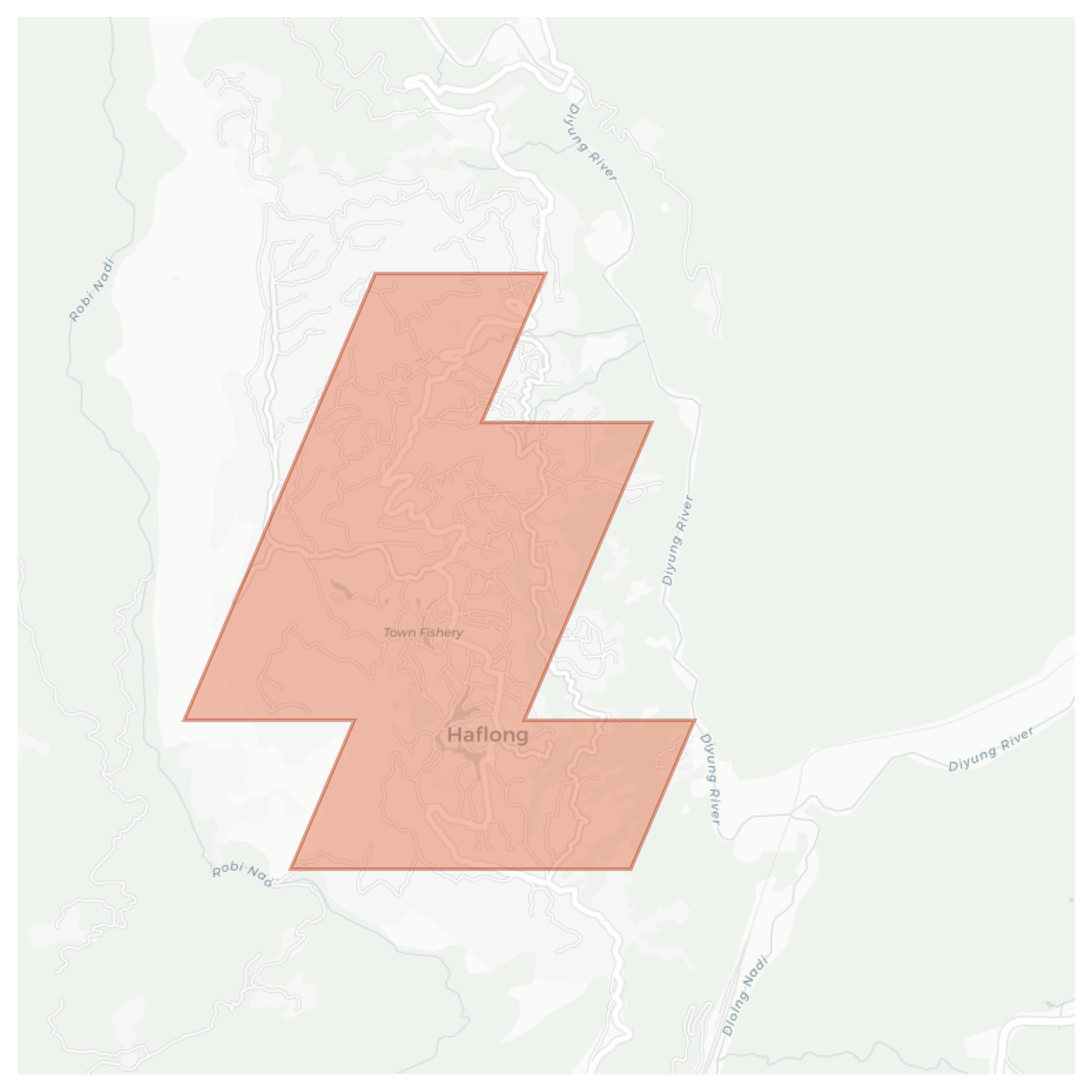 Haflong geographic map