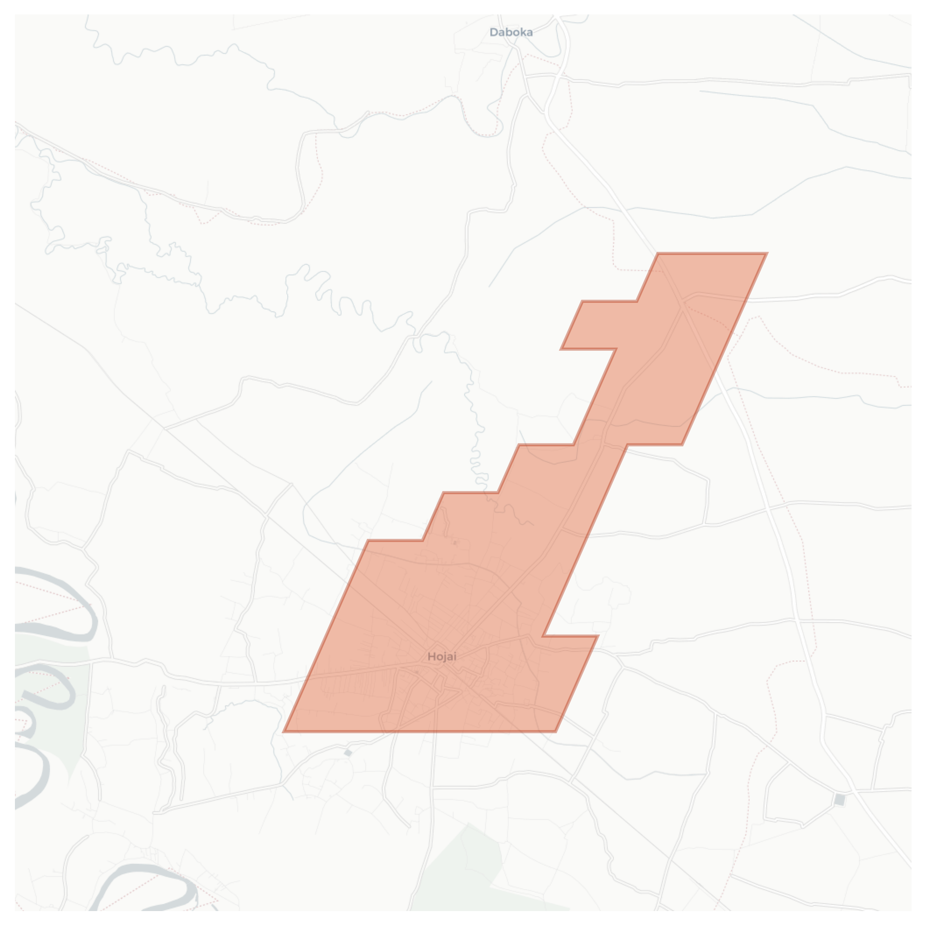 Hojai geographic map