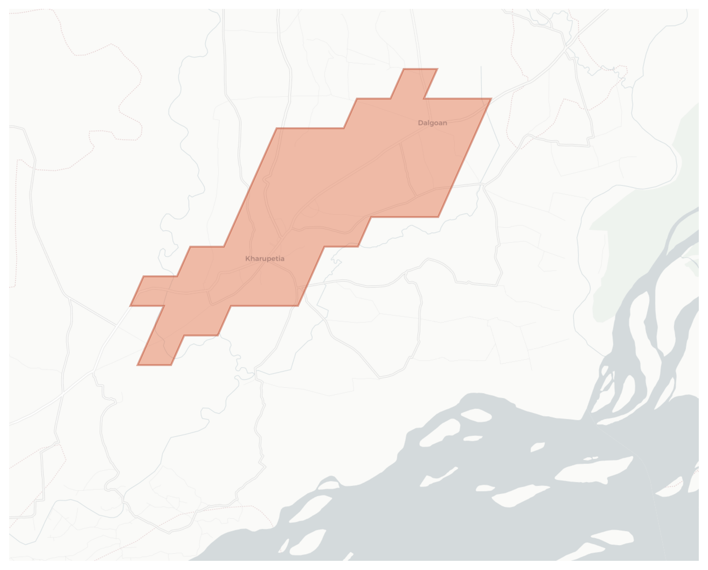 Kharupetia geographic map