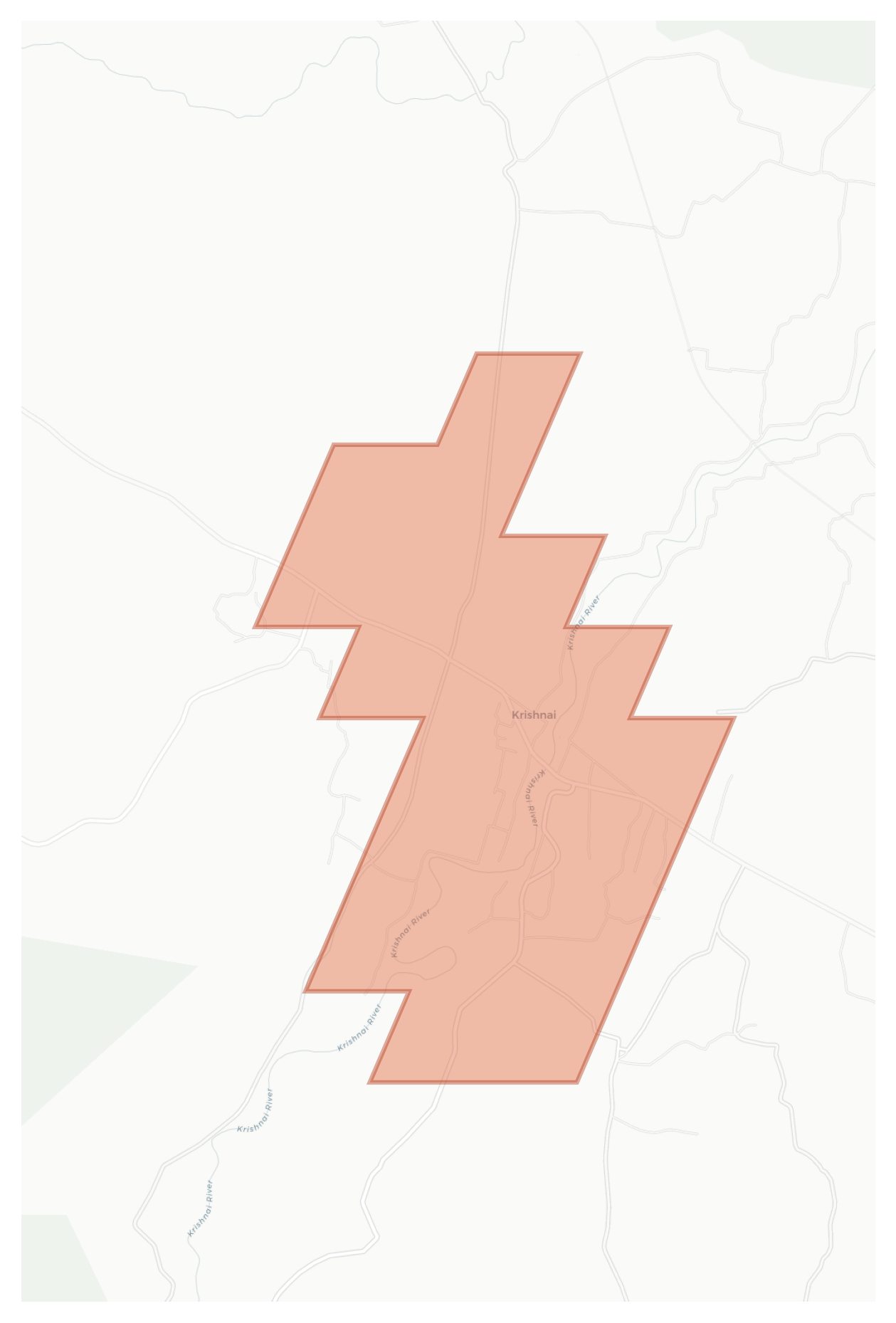 Krishnai geographic map