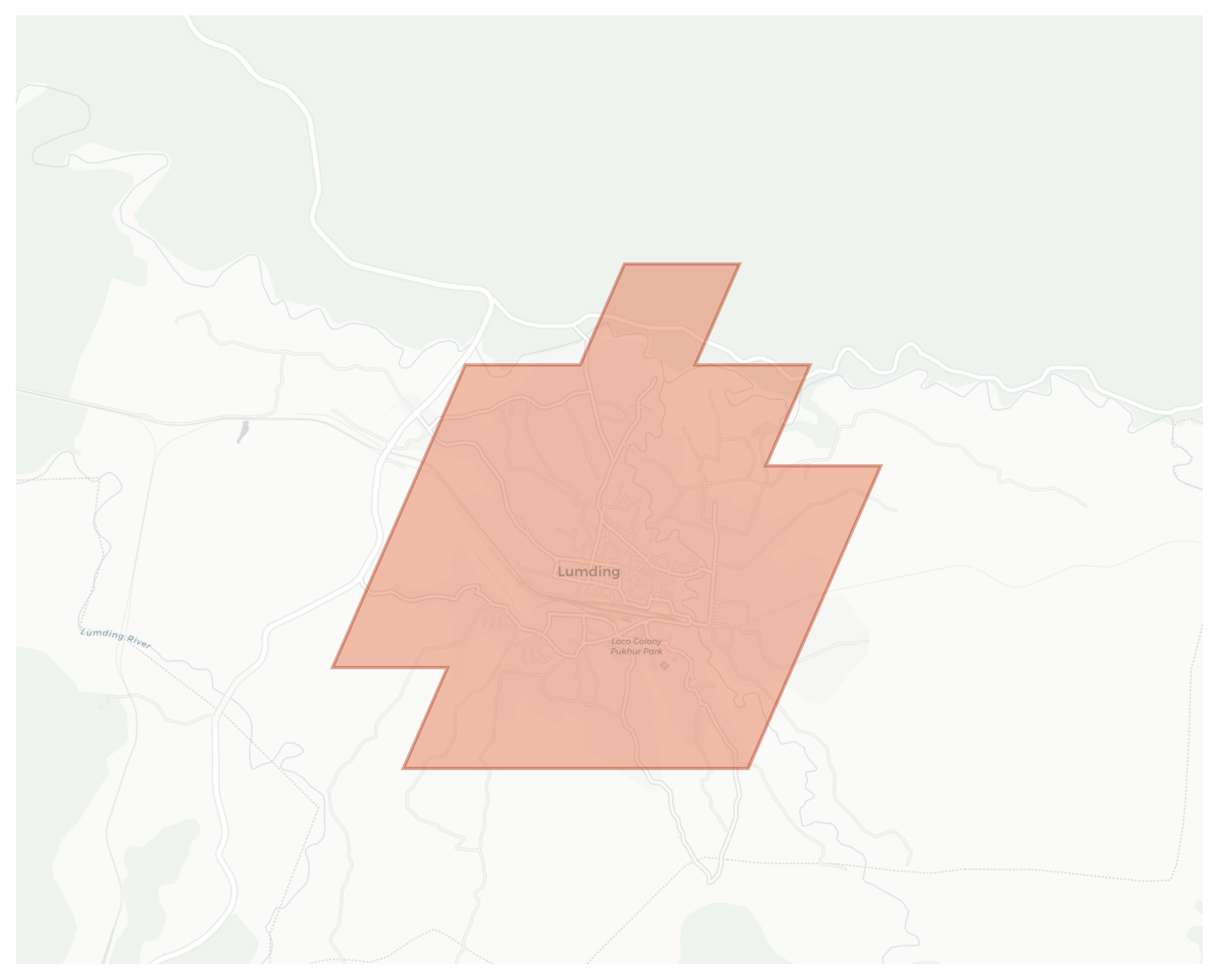 Lumding geographic map