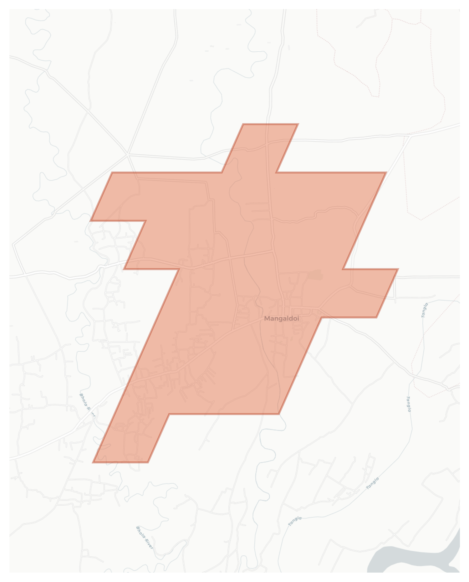 Mangaldoi geographic map