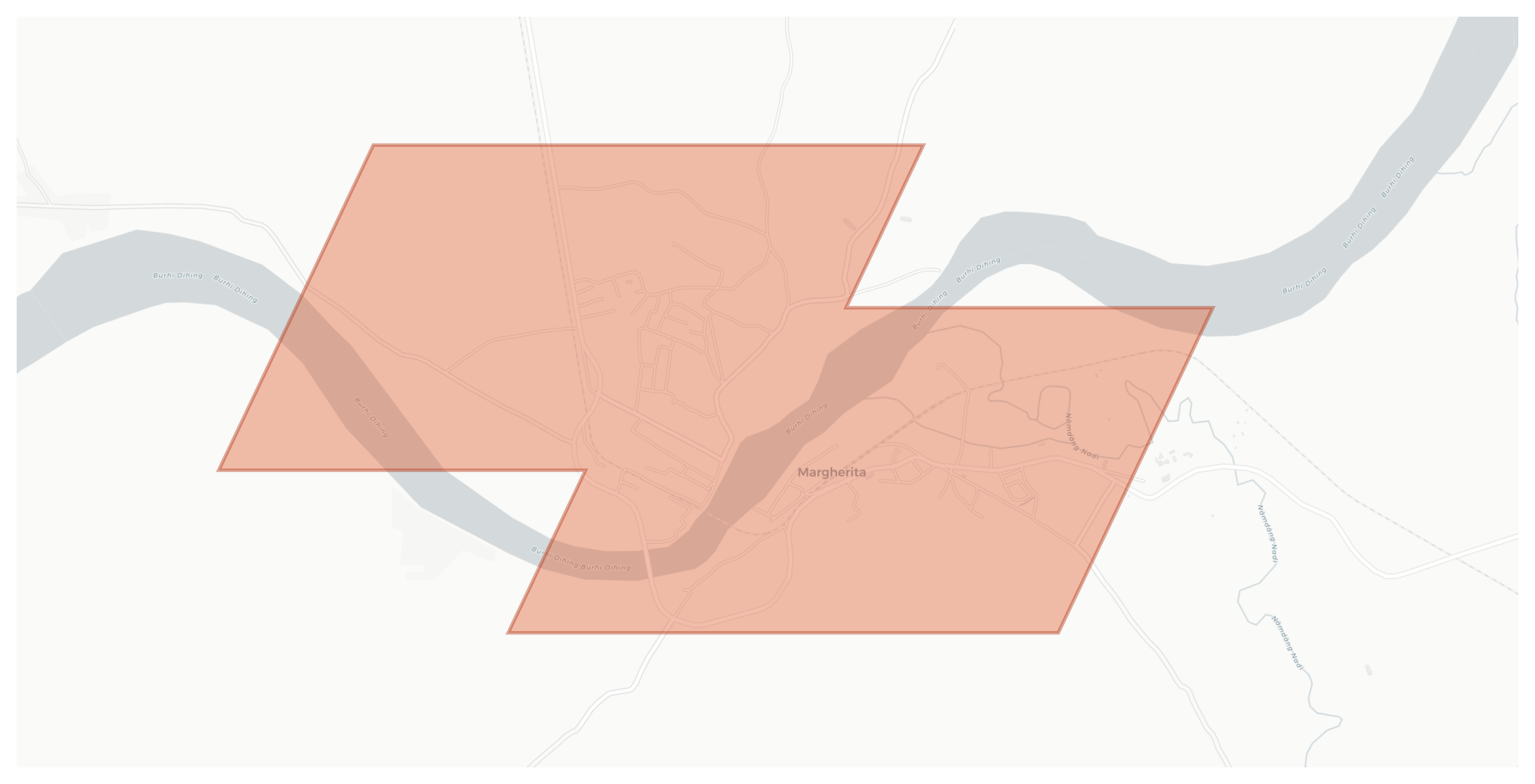 Margherita geographic map
