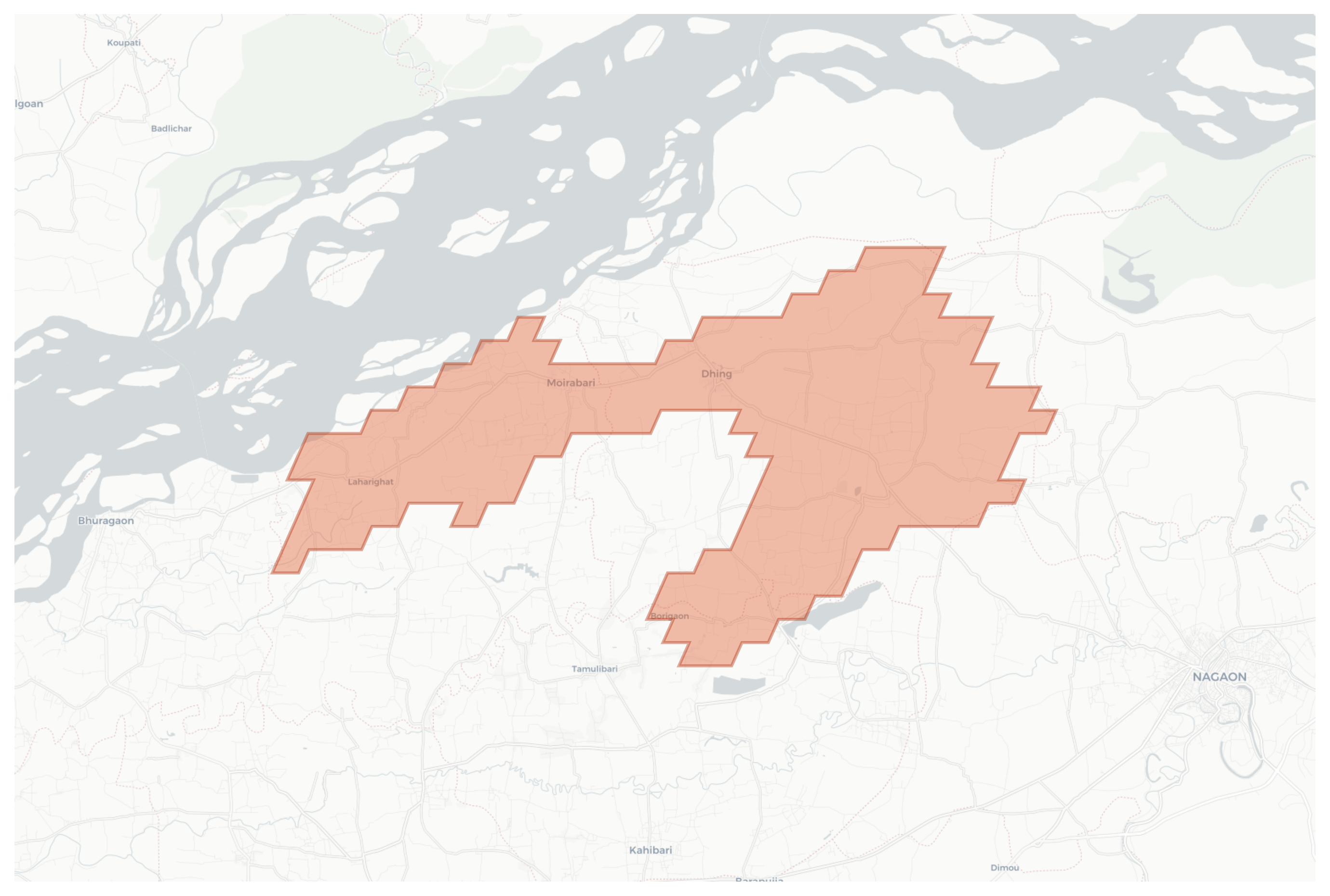 Moirabari geographic map
