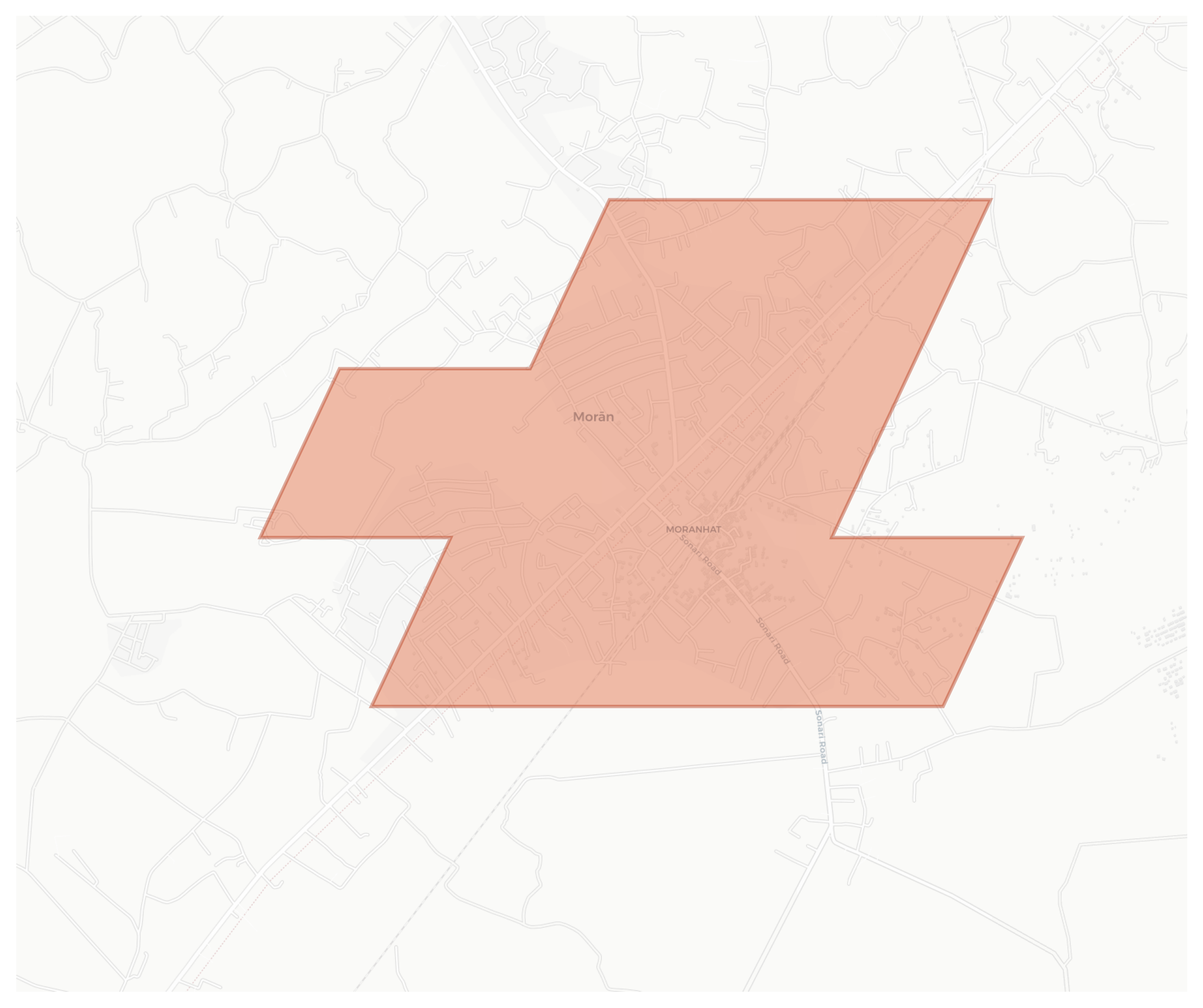 Moranhat geographic map
