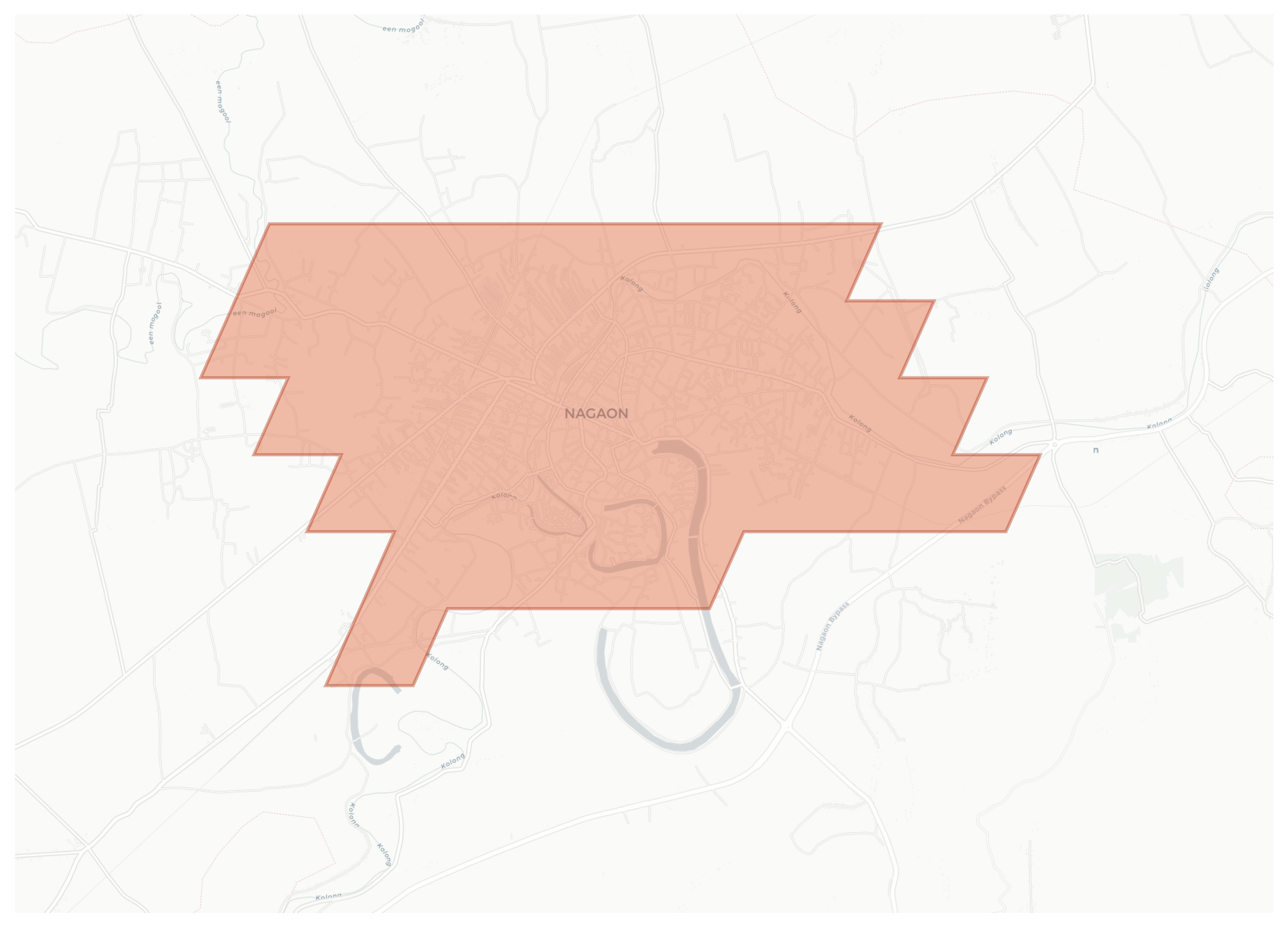 Nagaon geographic map