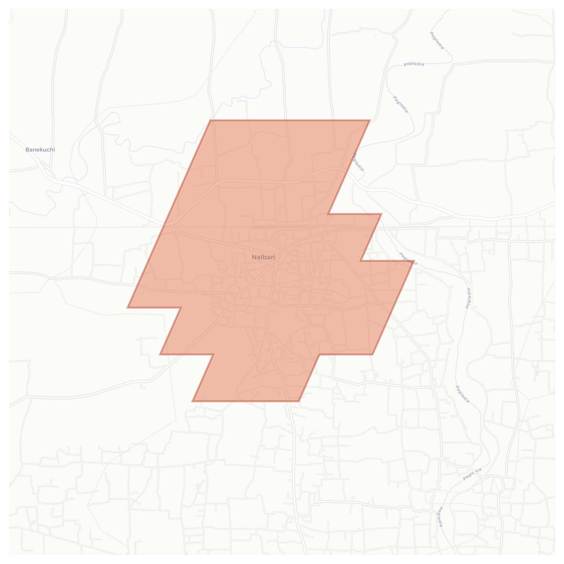 Nalbari geographic map