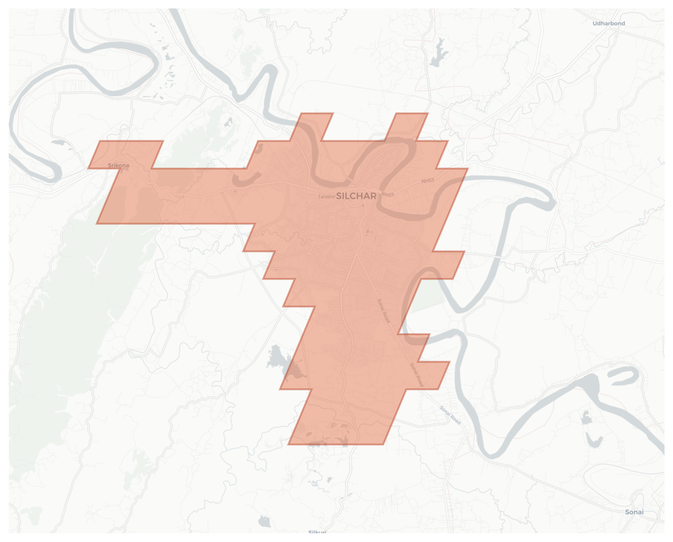 Silchar geographic map