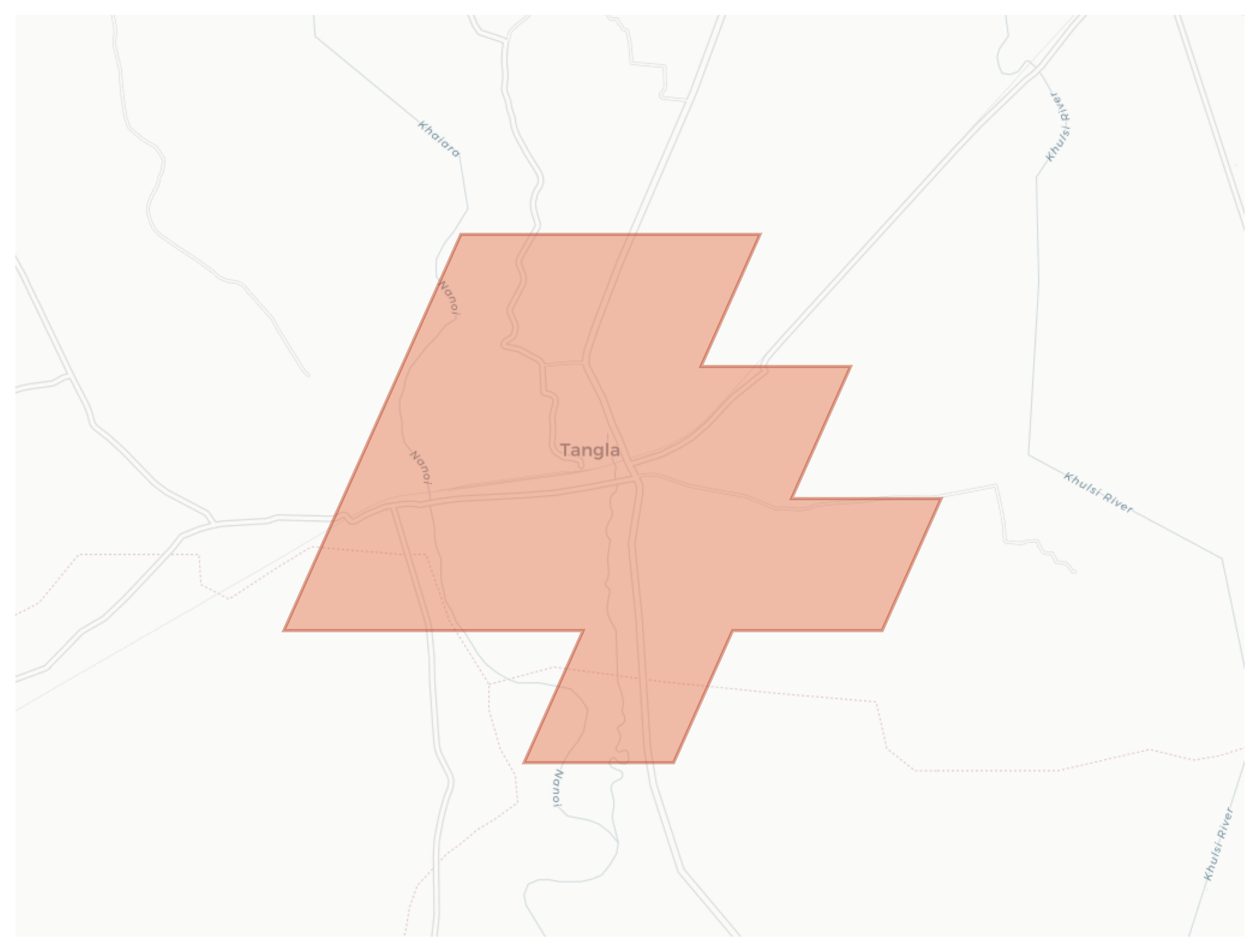 Tangla geographic map