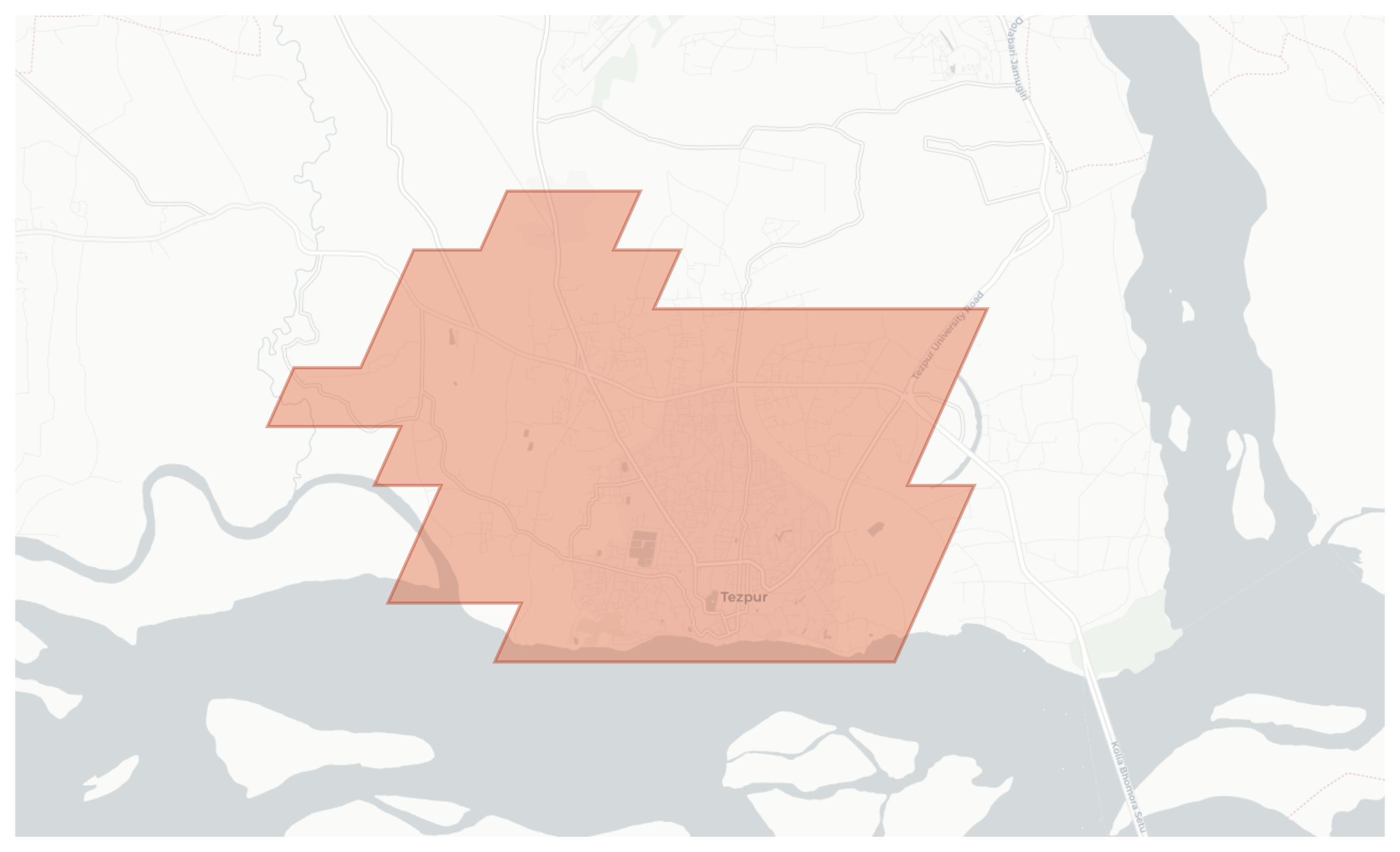 Tezpur geographic map