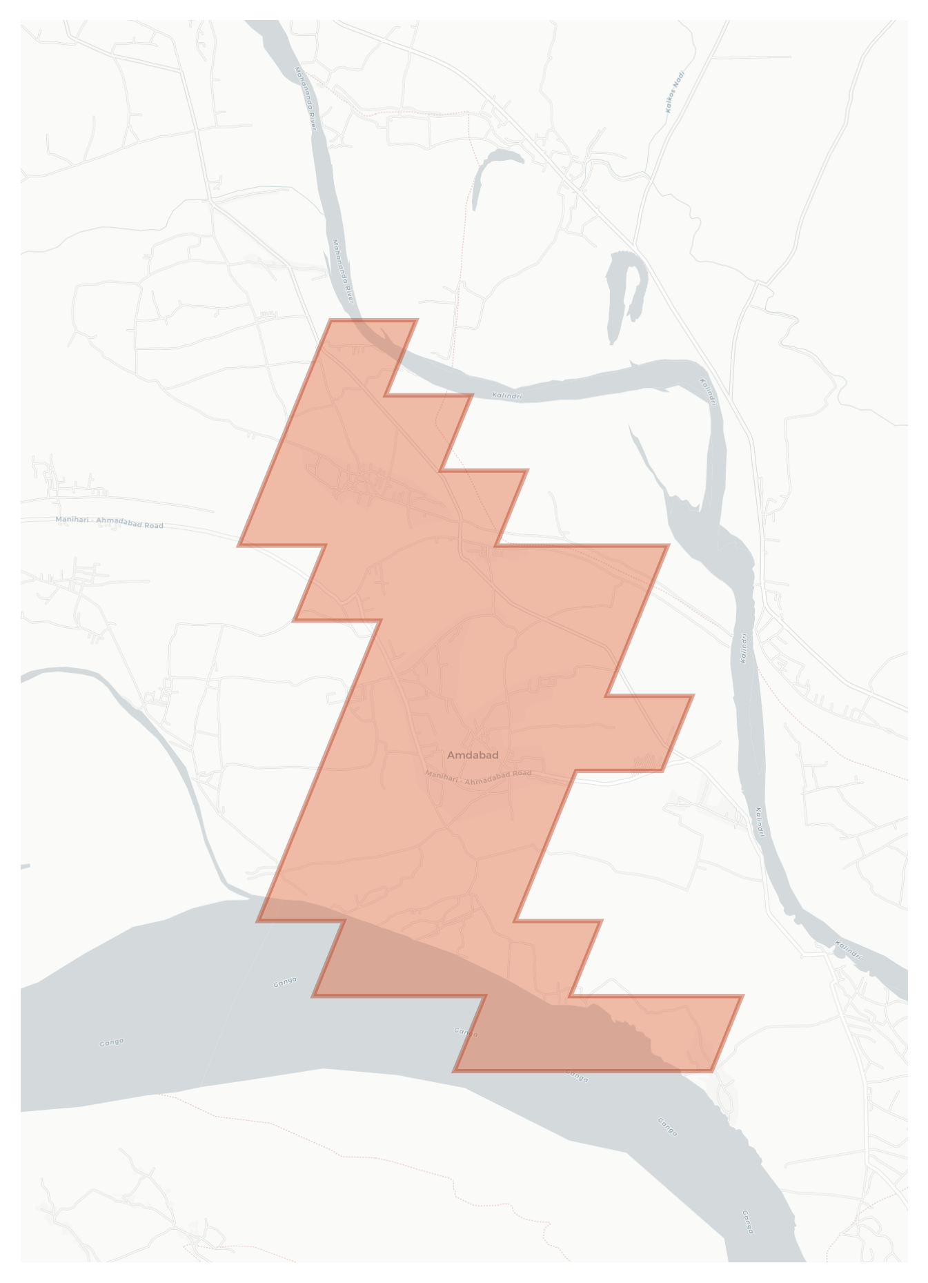Amdabad geographic map