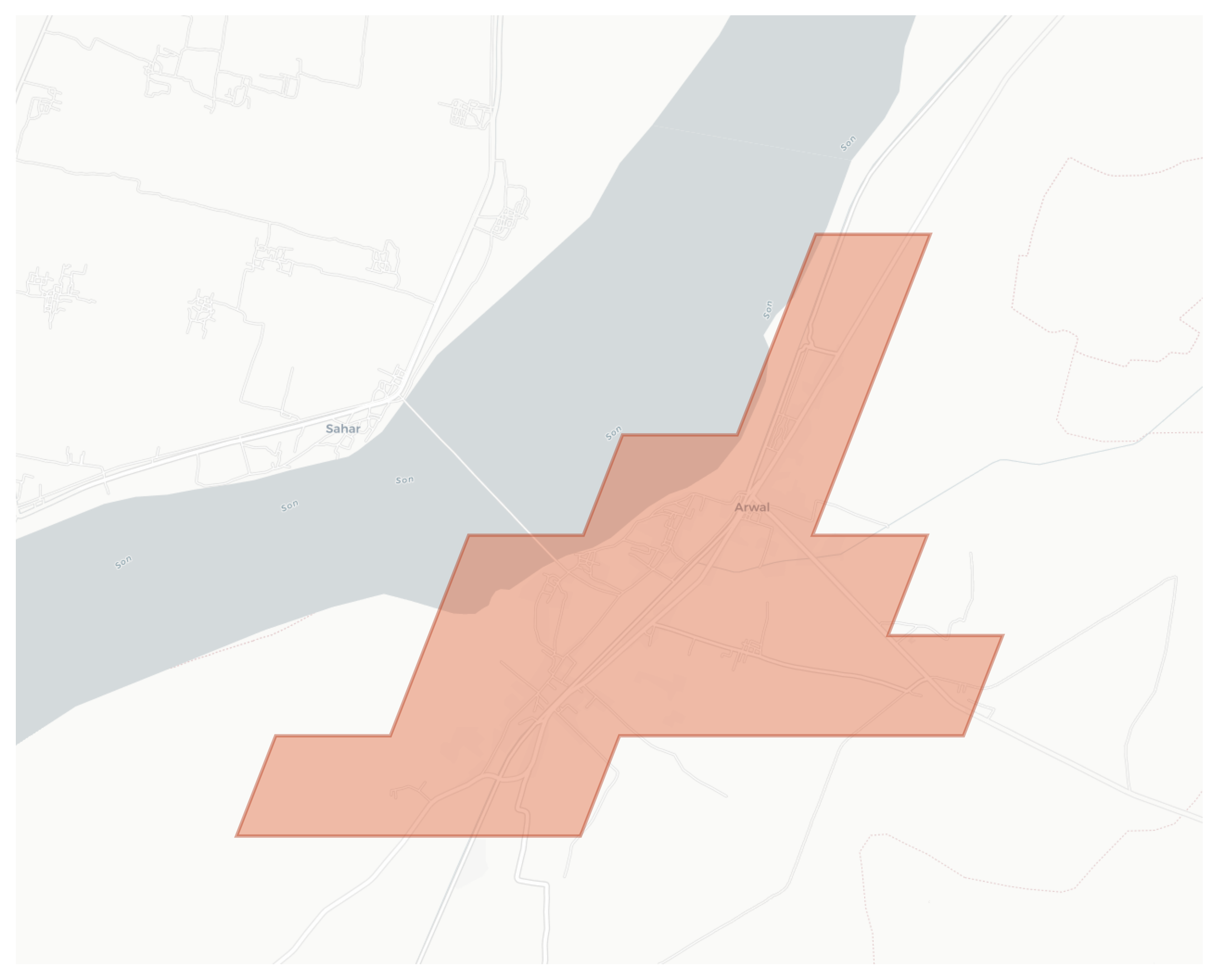 Arwal geographic map