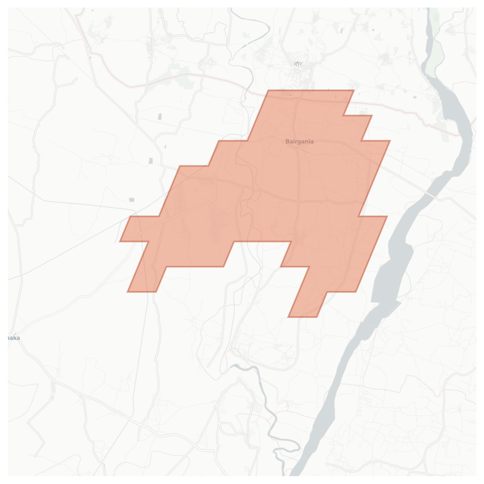 Bairgania geographic map