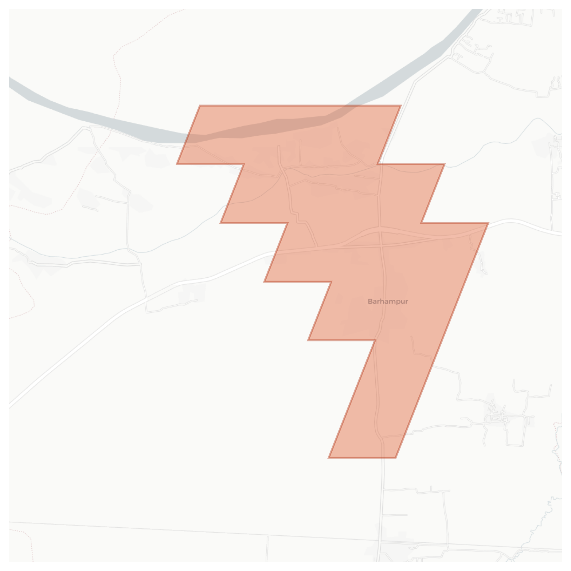 Barhampur geographic map