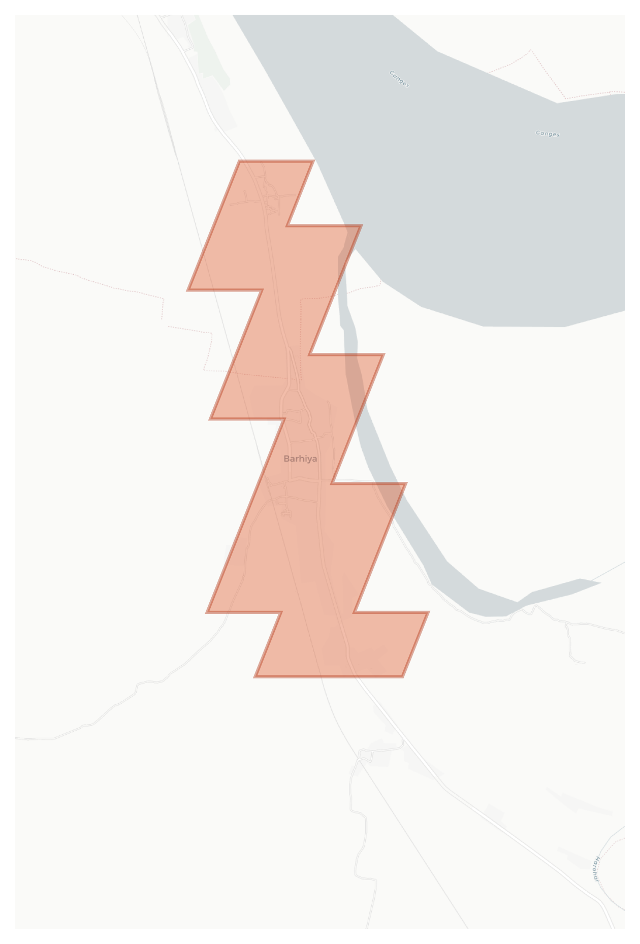 Barhiya geographic map