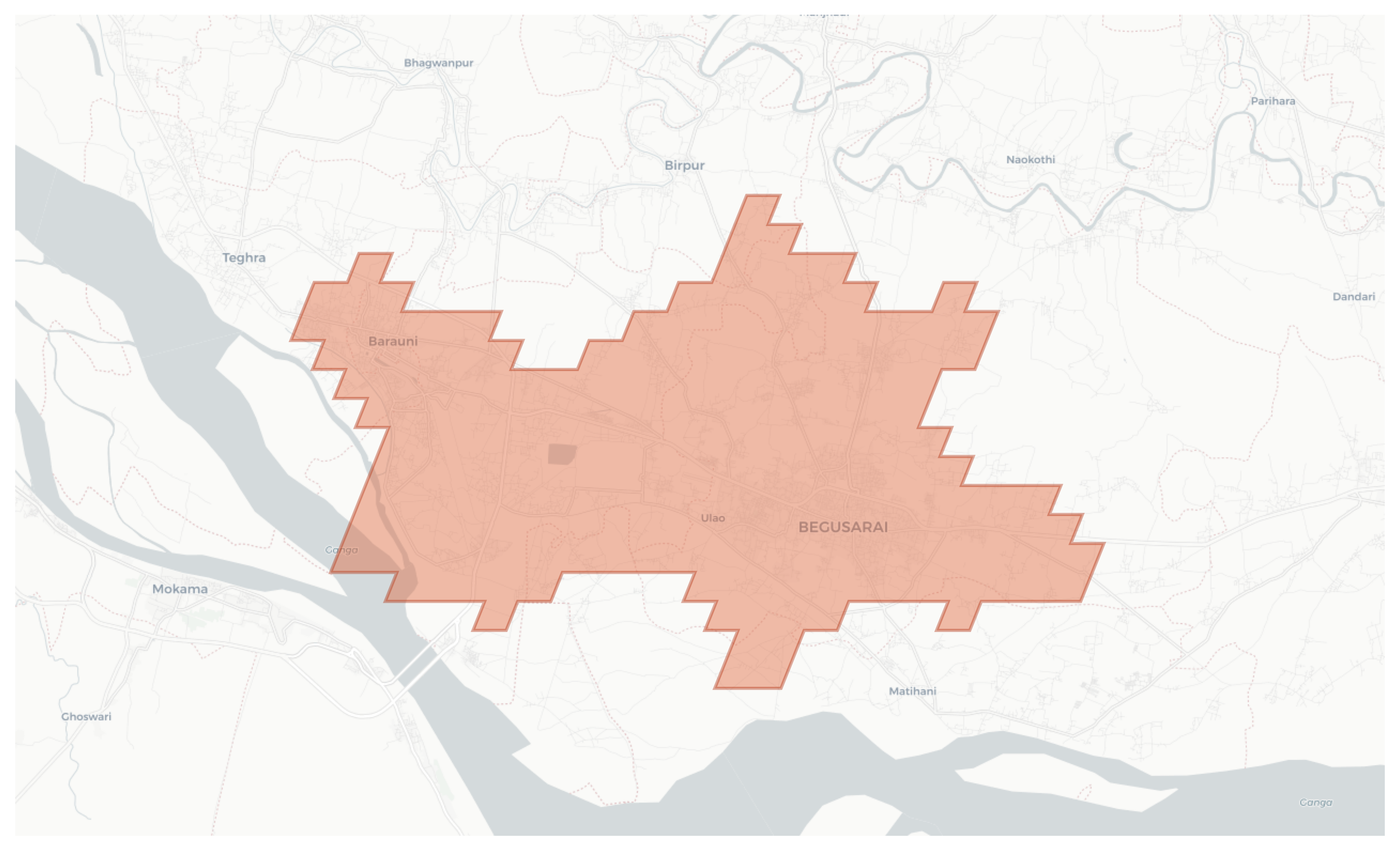 Begusarai geographic map