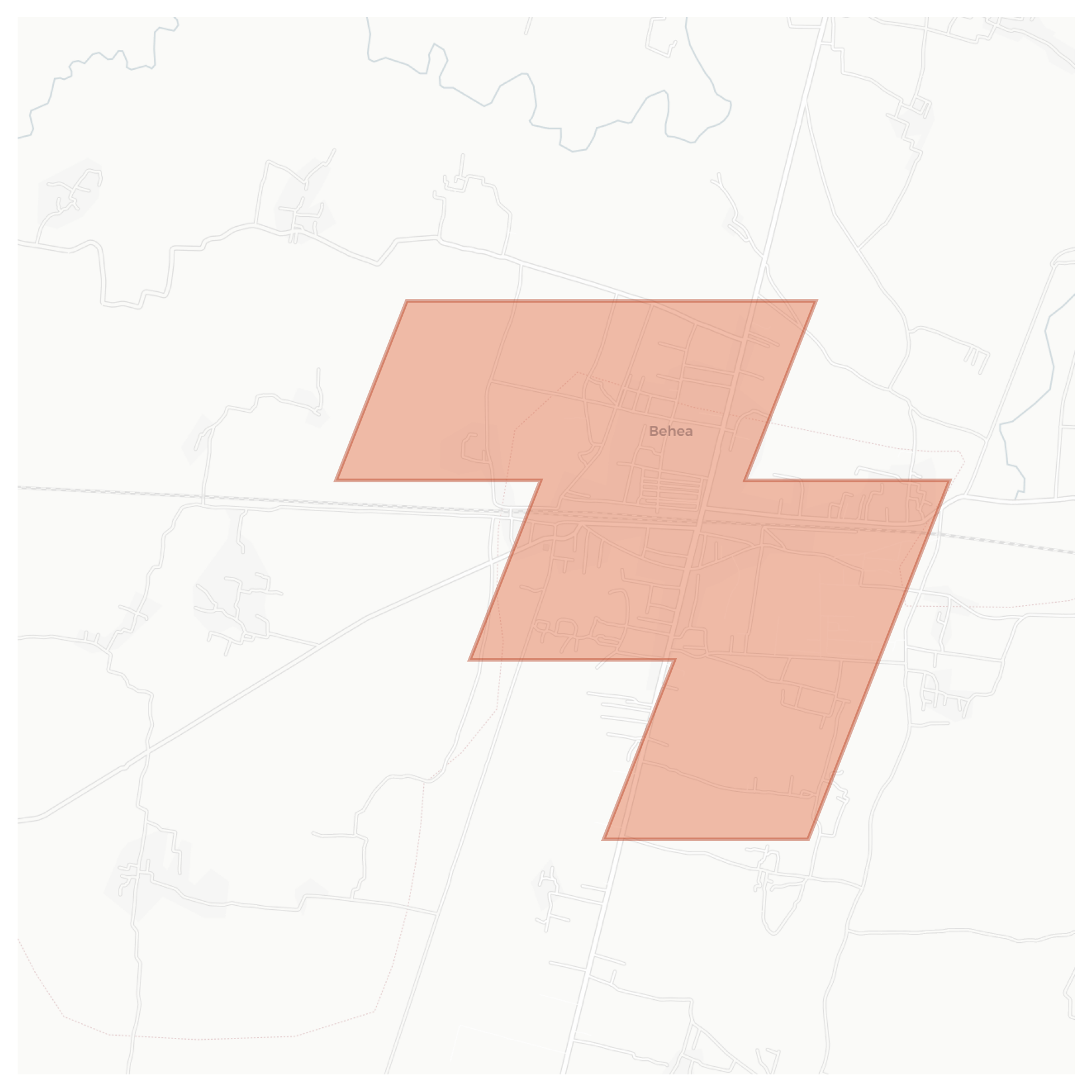 Behea geographic map