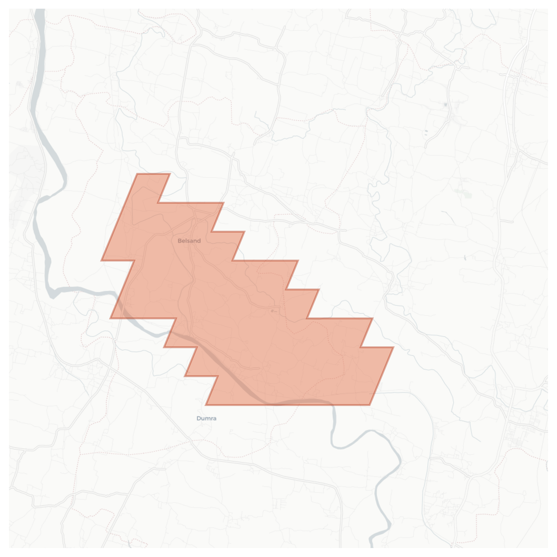 Belsand geographic map