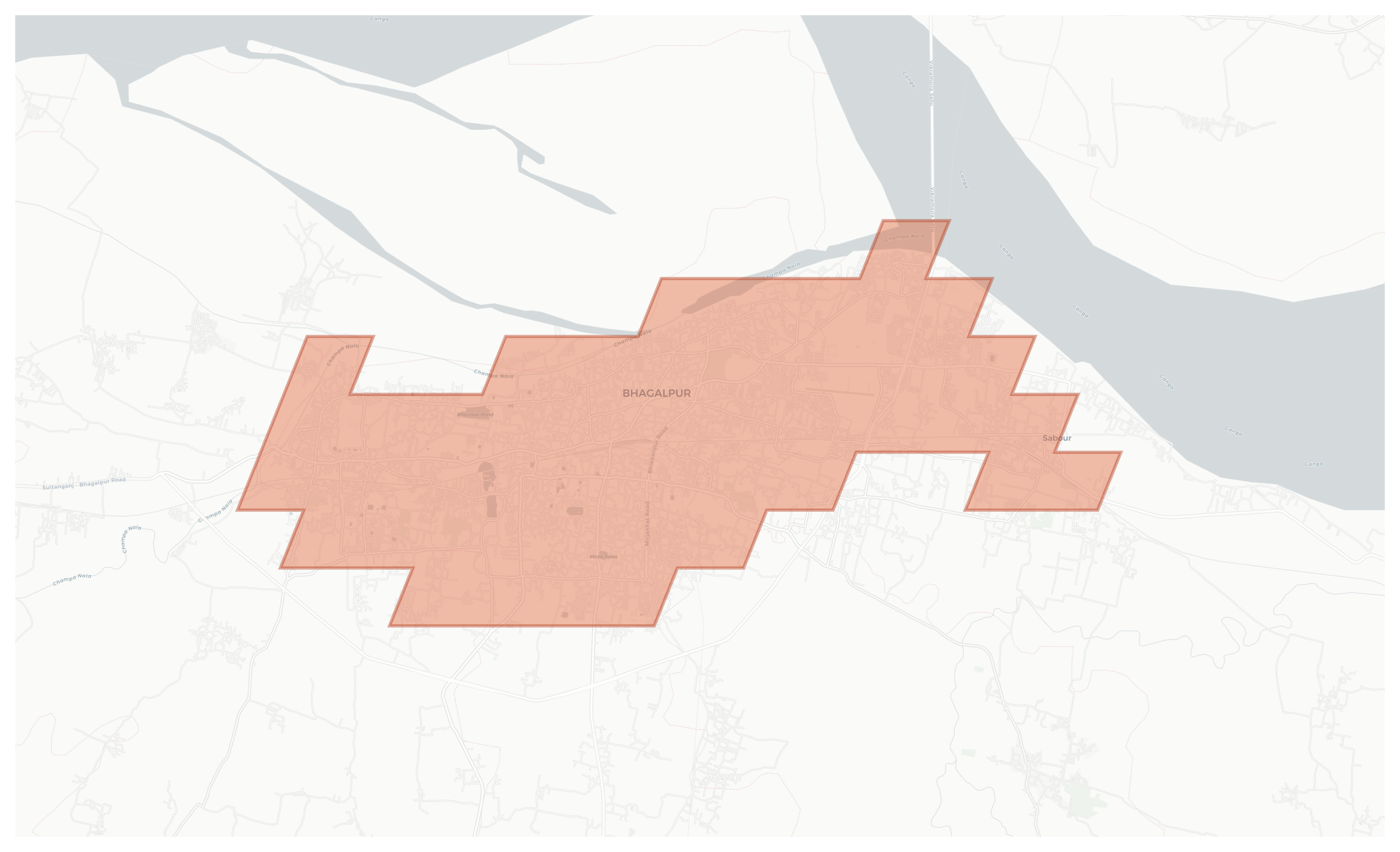 Bhagalpur geographic map
