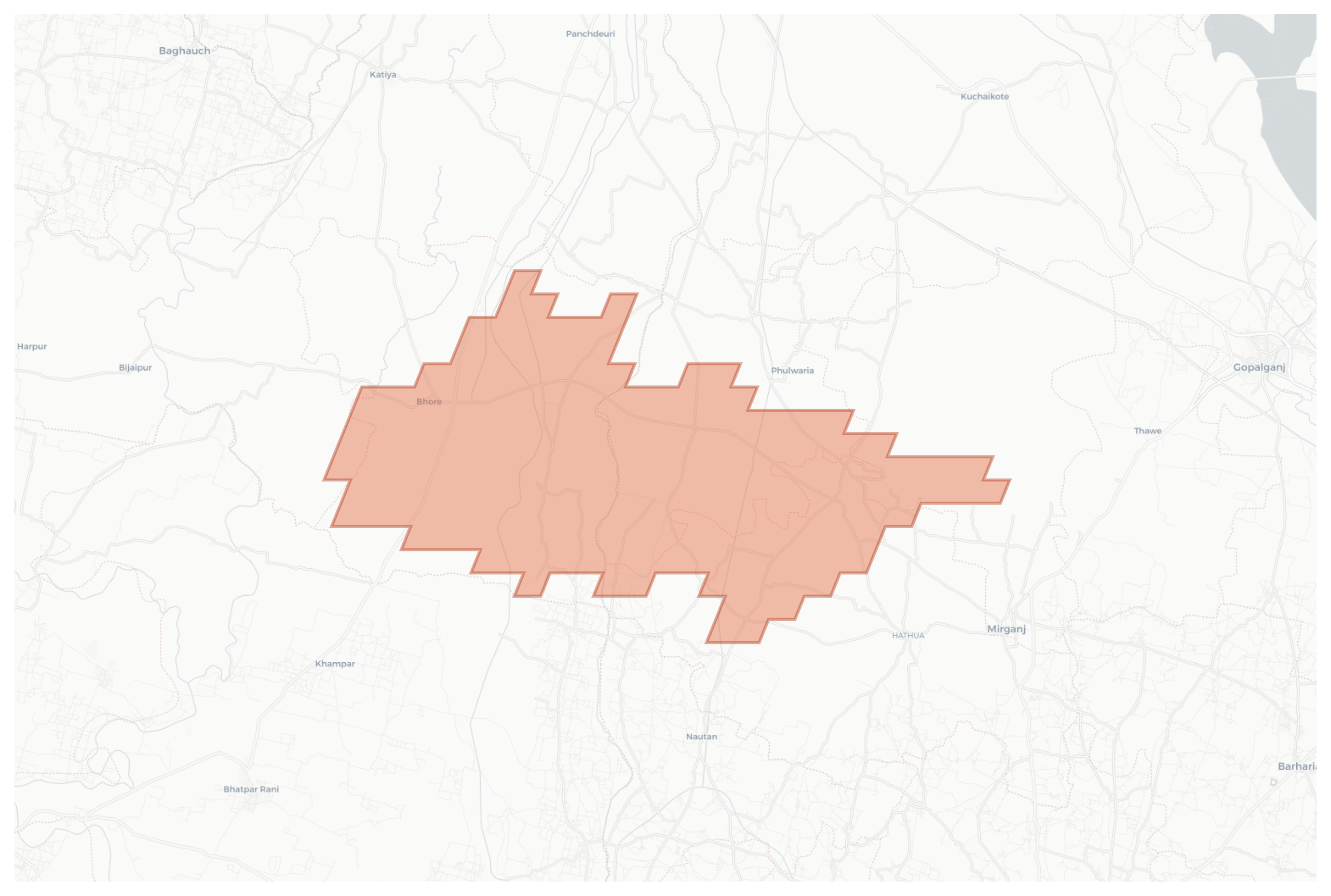 Bhore geographic map