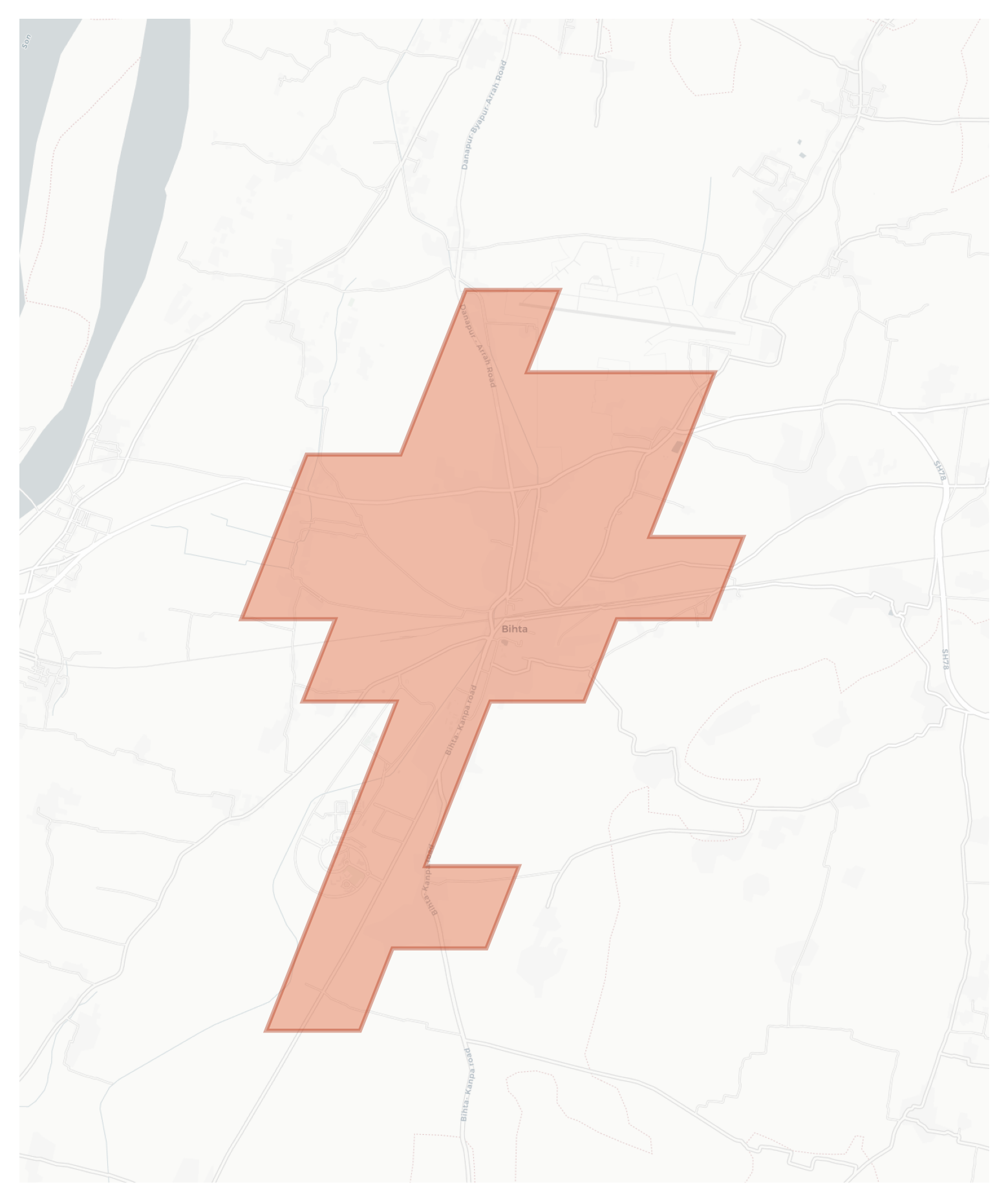 Bihta geographic map