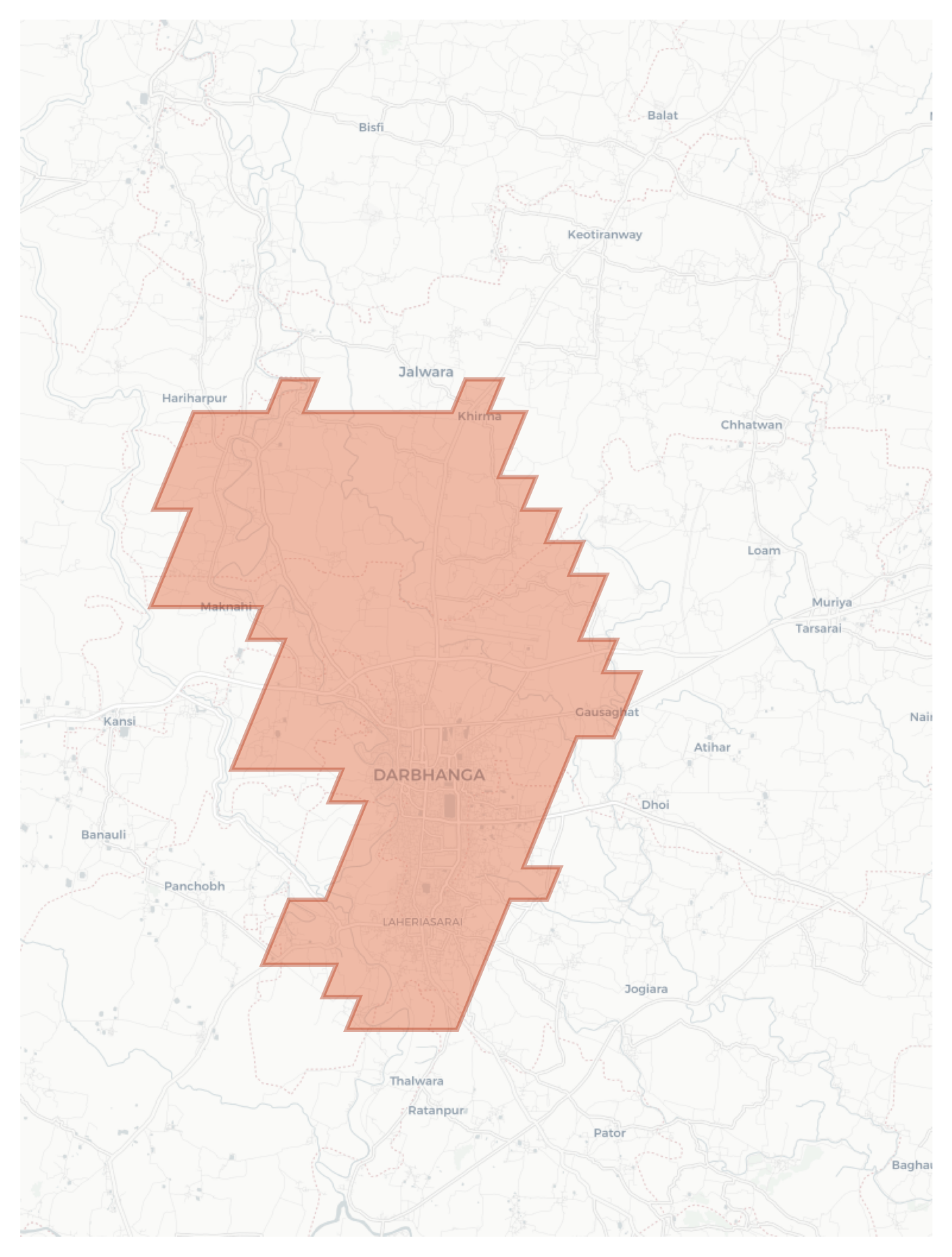 Darbhanga geographic map