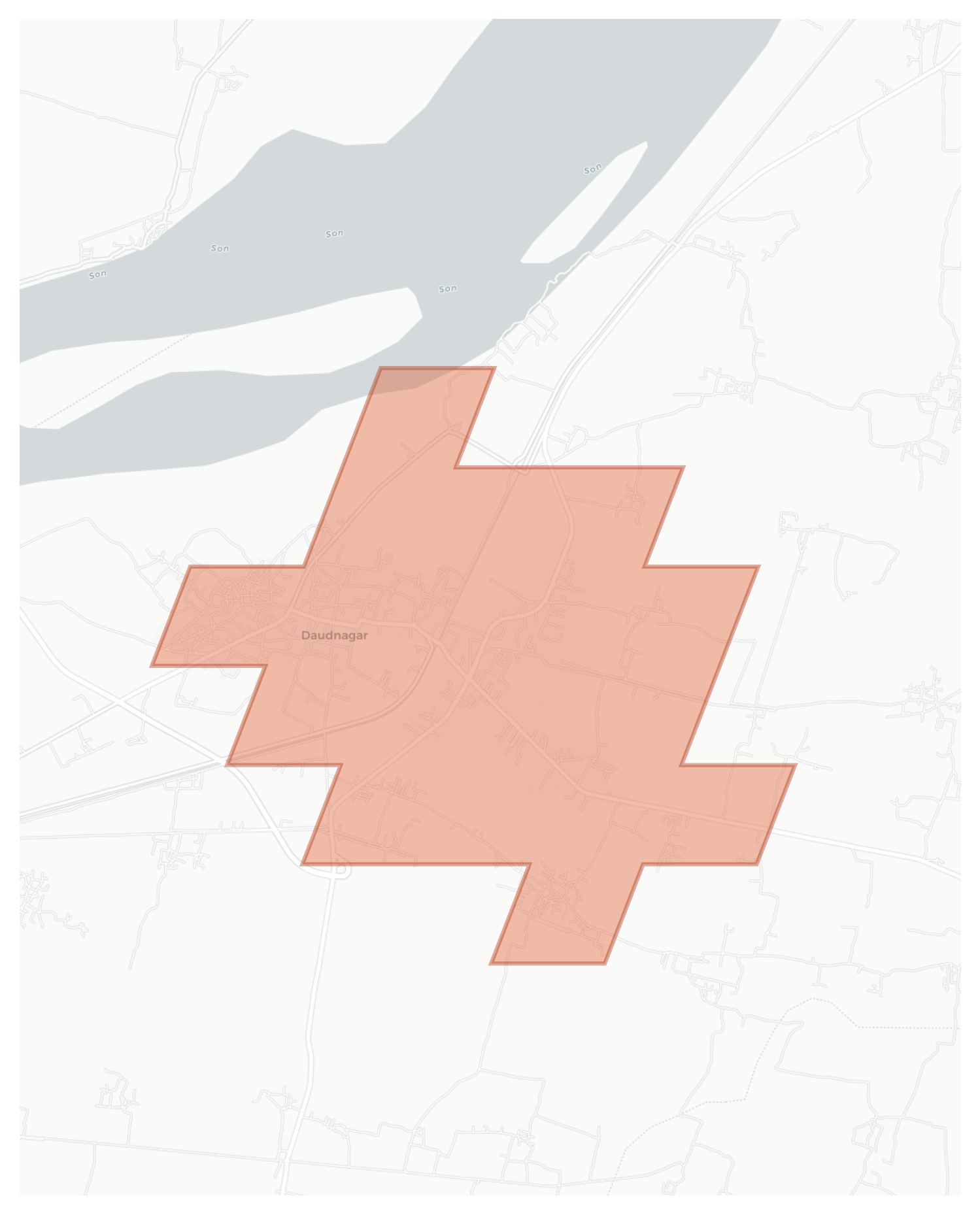 Daudnagar geographic map