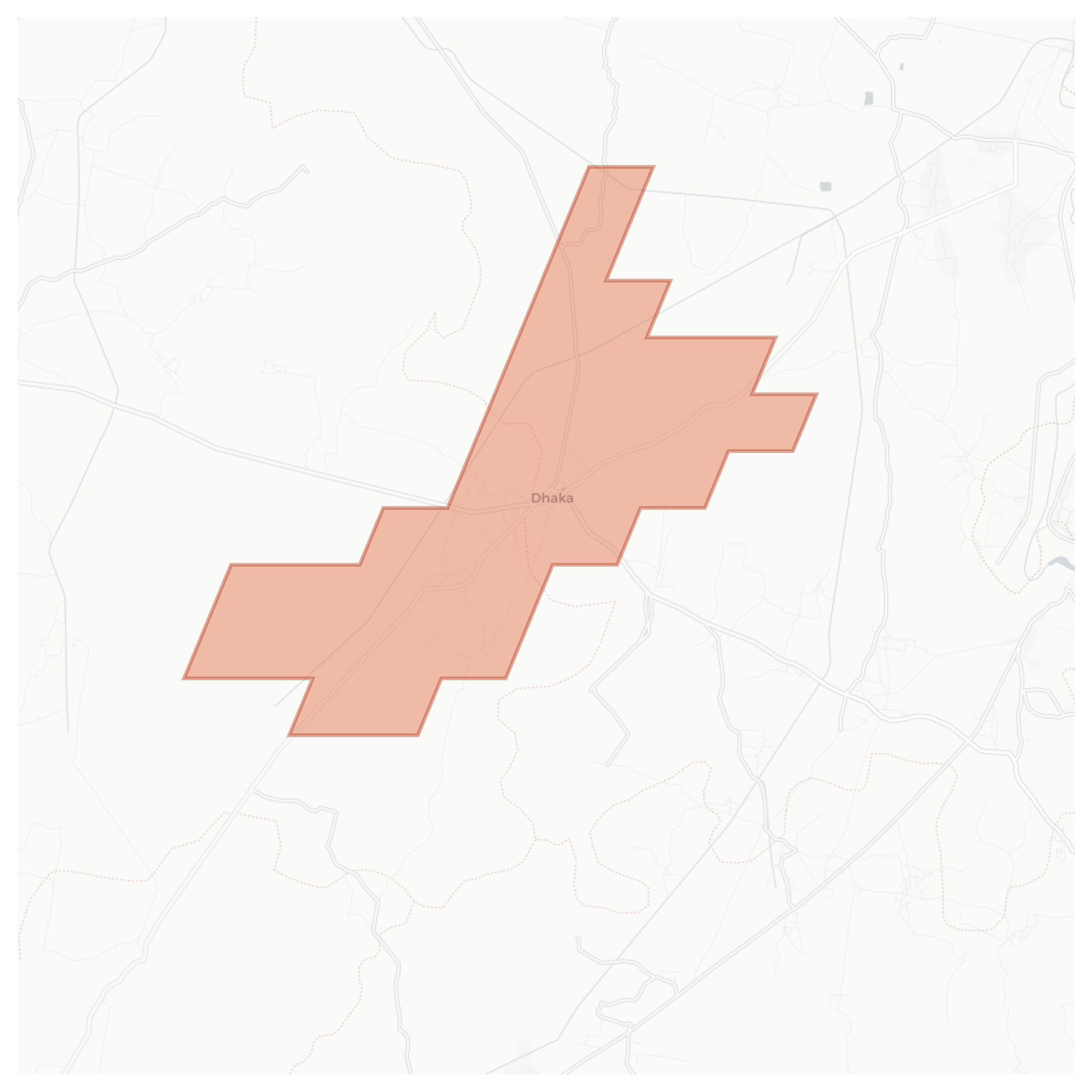 Dhaka geographic map