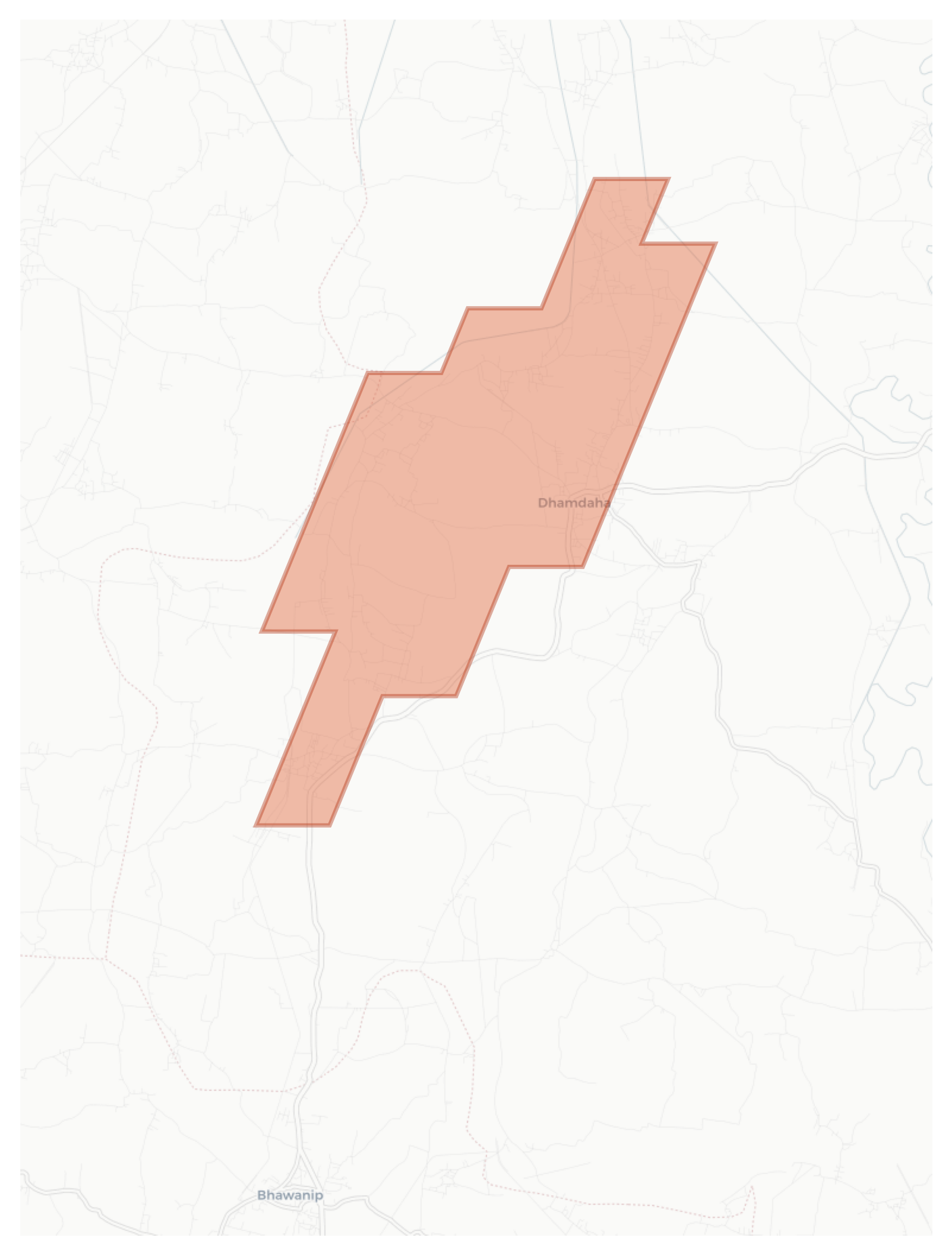 Dhamdaha geographic map