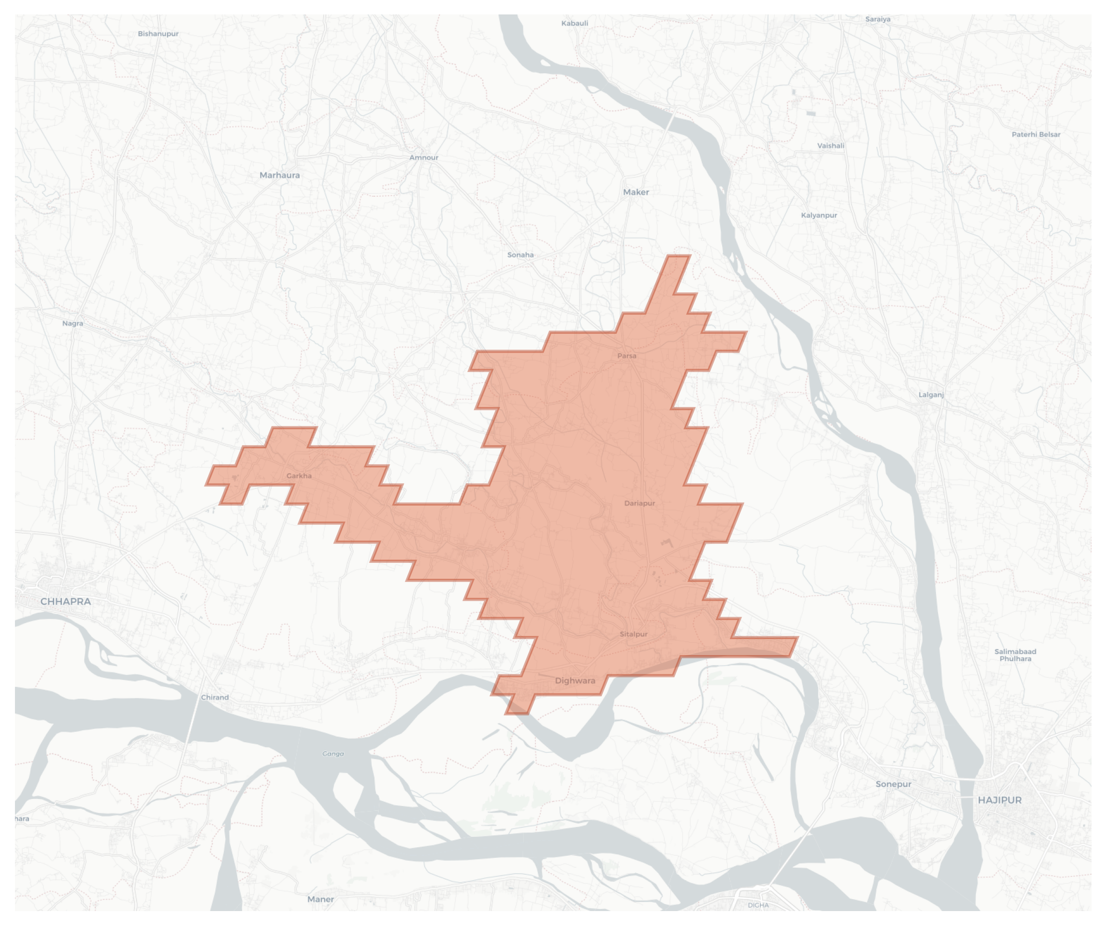 Dighwara geographic map