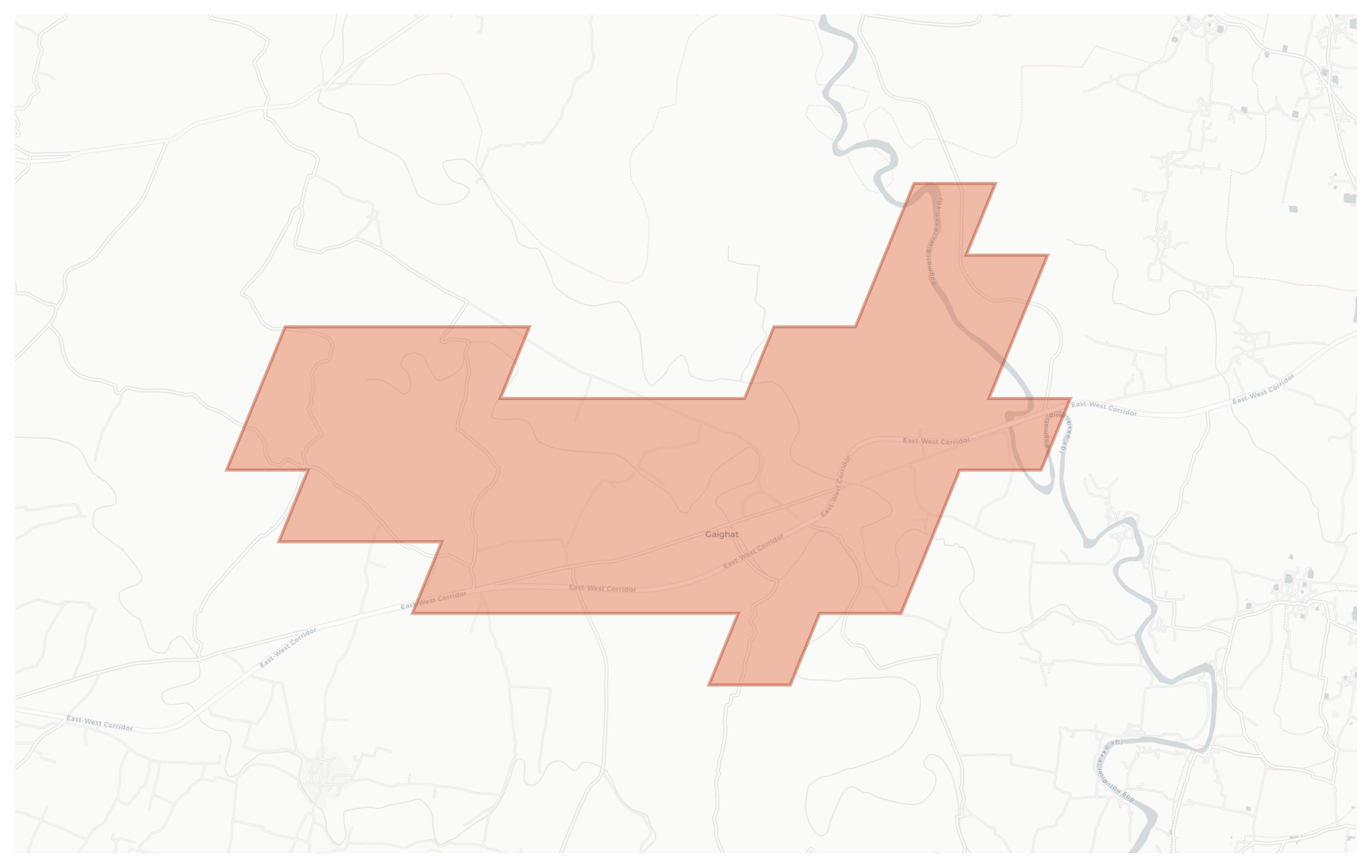 Gaighat geographic map