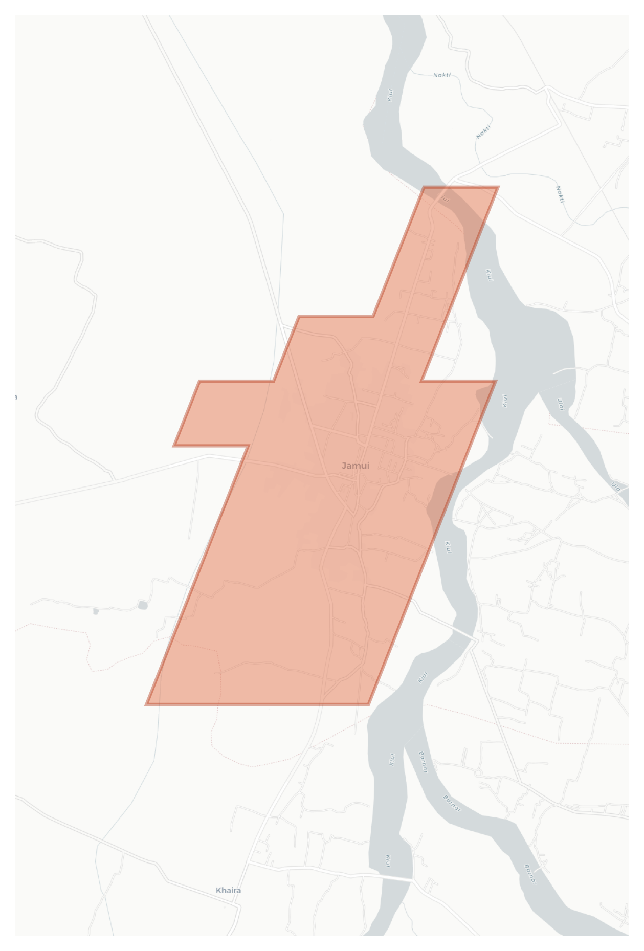 Jamui geographic map