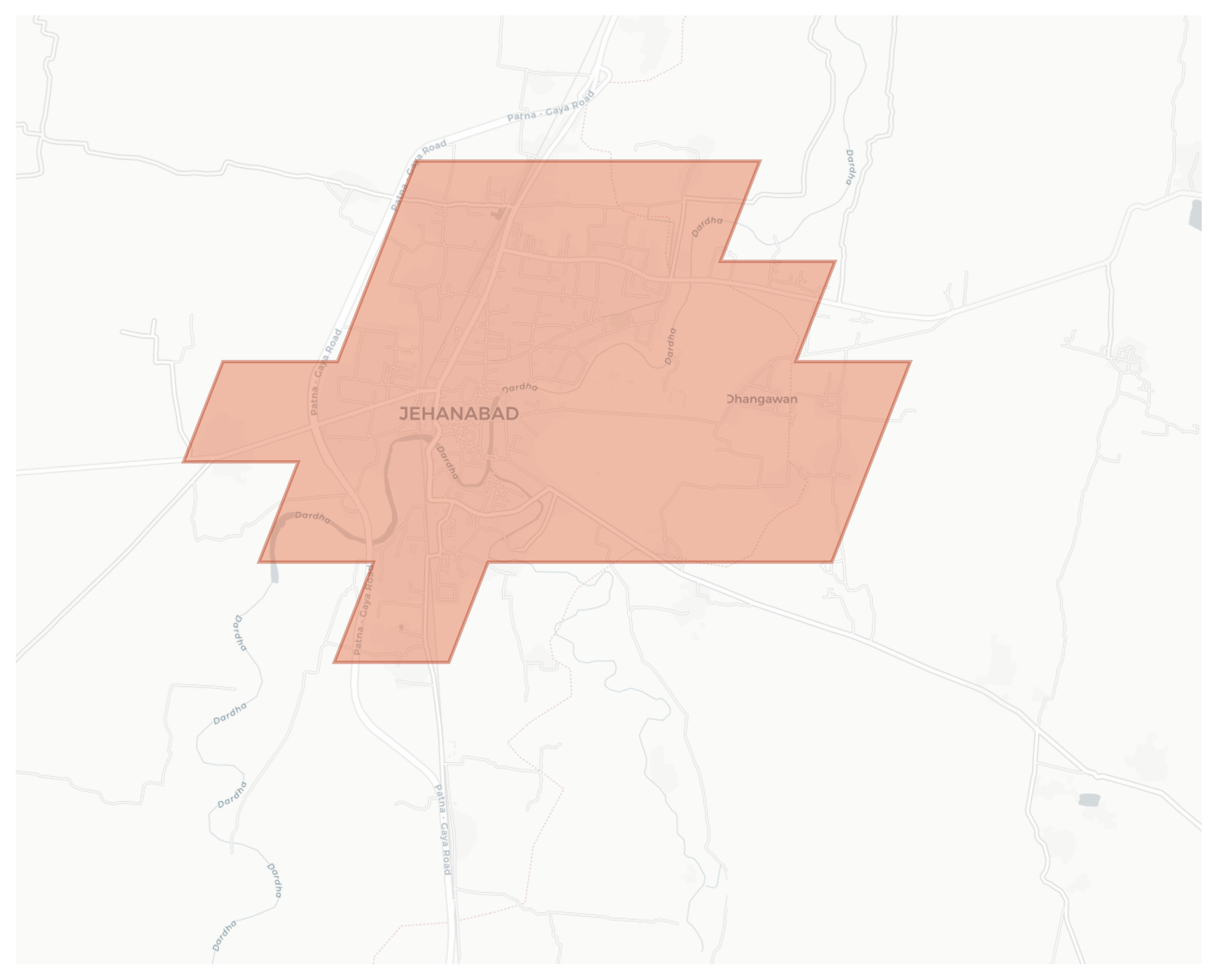 Jehanabad geographic map