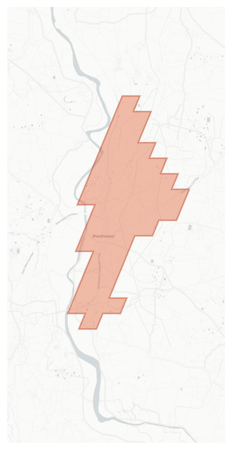 Jhanjharpur geographic map